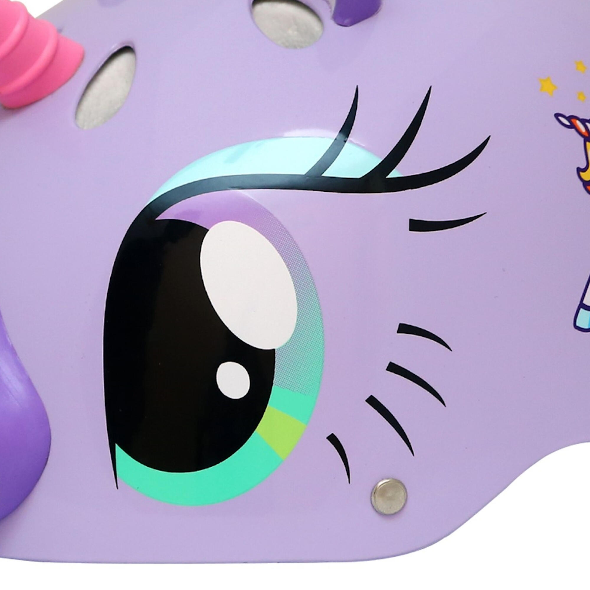 CAPACETE DE BICICLETA INFANTIL LILAC UNICORN 3D 2/3