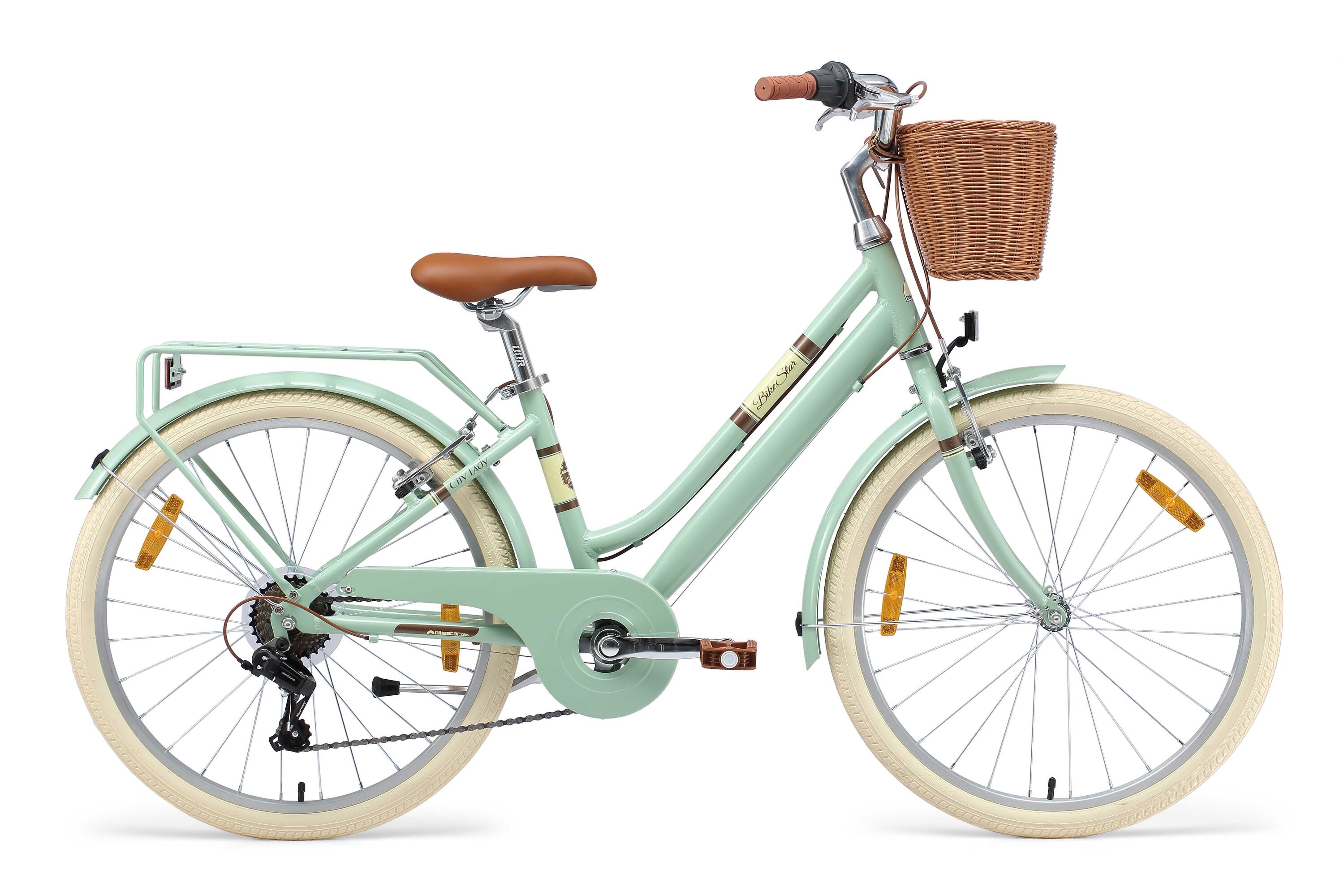 BIKESTAR Kinderfiets 24 inch vanaf 10 - 13 jaar, City Retro