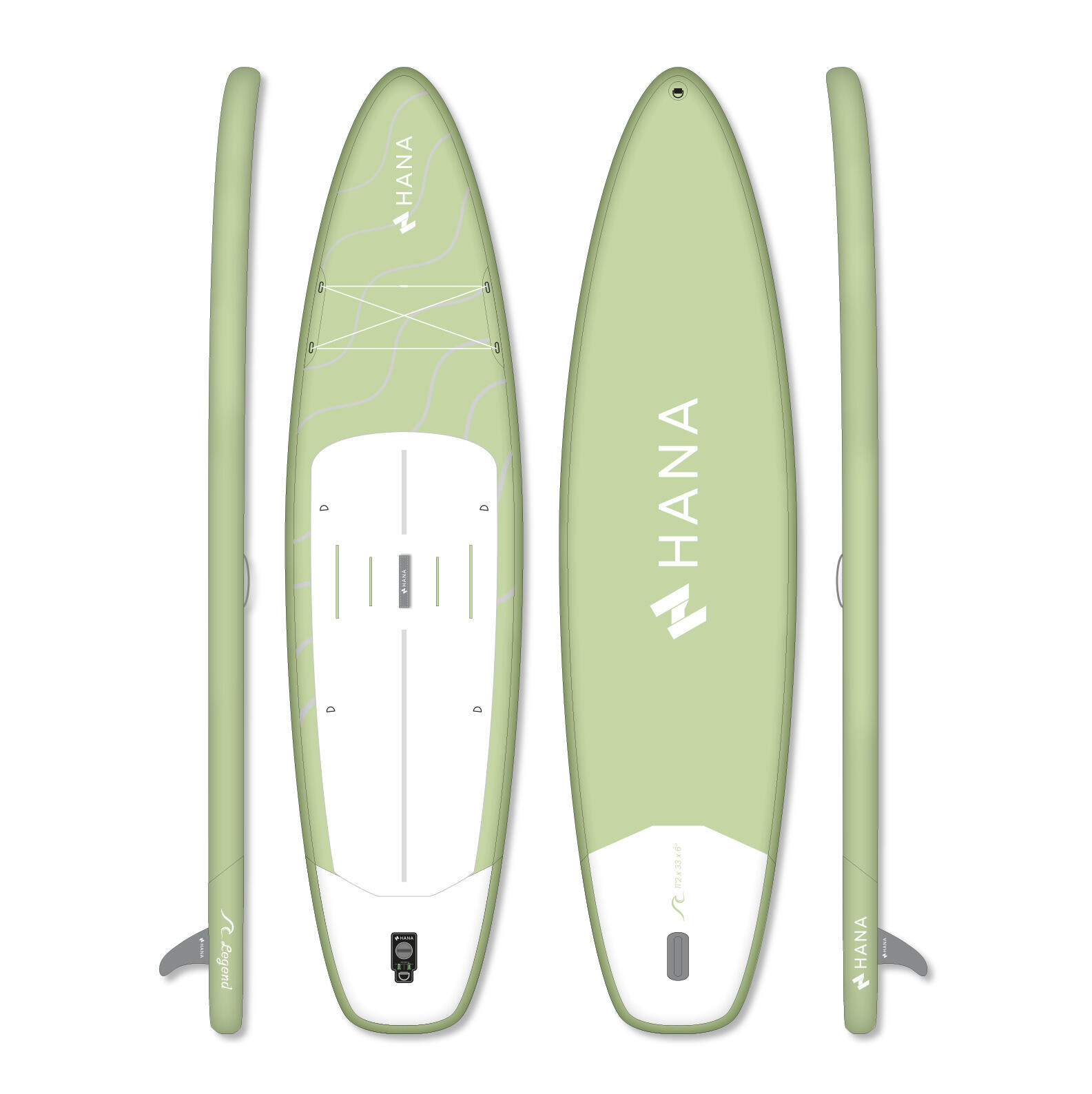 PACK stand up paddle gonfiabile HANA LEGEND  Verde oliva 11'2 2/7