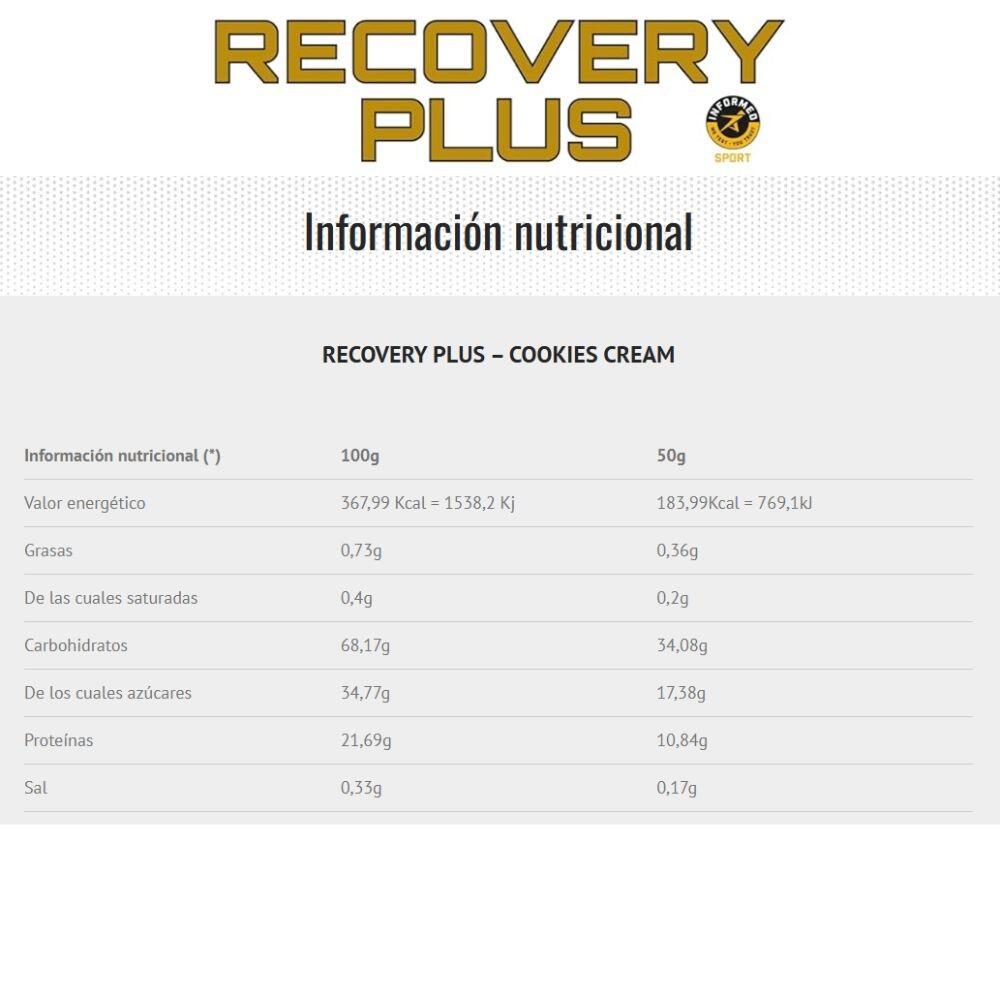 Recovery Plus 2Kg Cookies Cream Scientiffic Nutrition 2/3