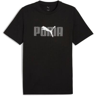 T-shirt puma ess logo lab tee, zwart, mannen