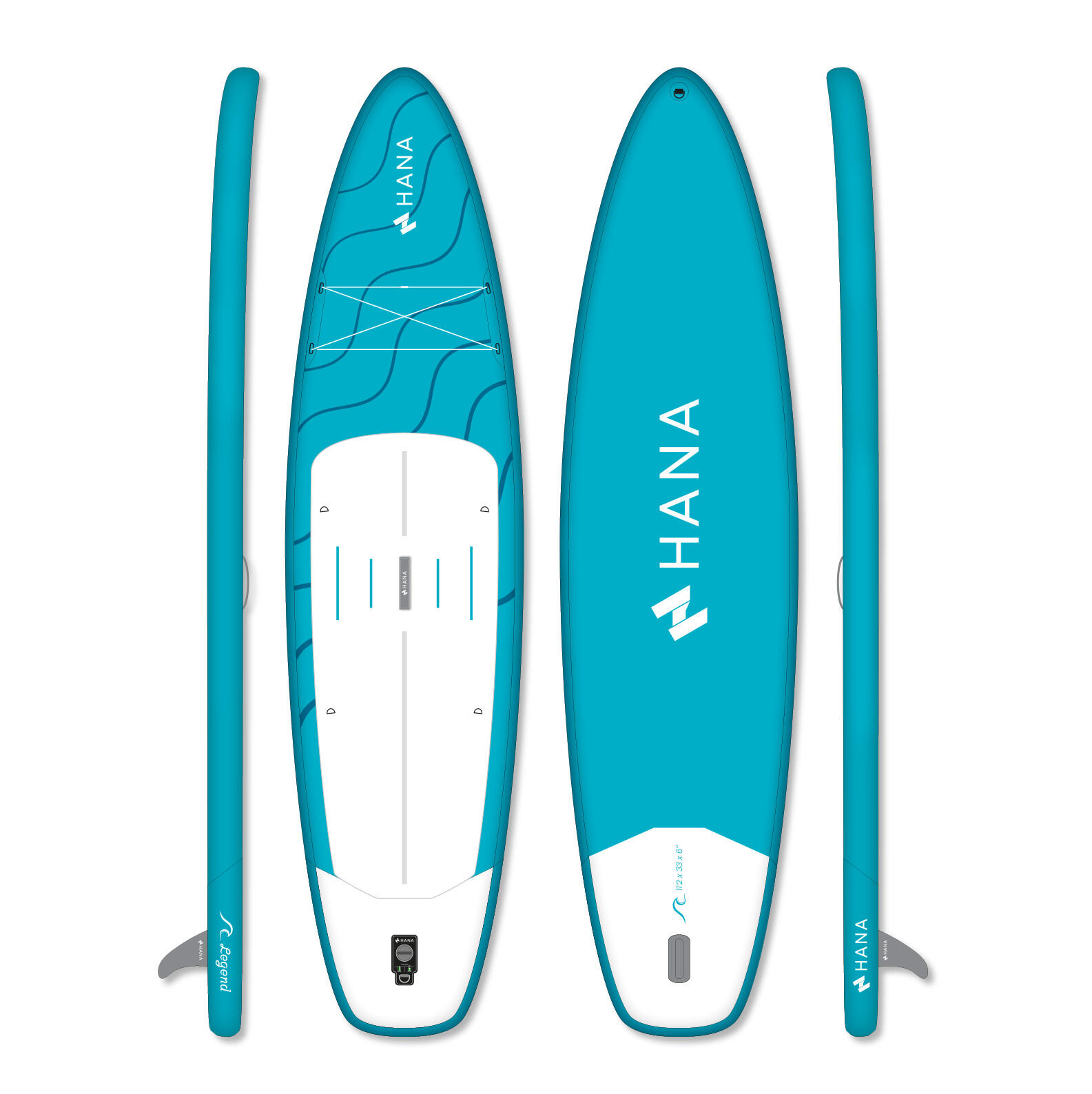 PACK stand up paddle gonfiabile HANA LEGEND Turchese 11'2 2/7
