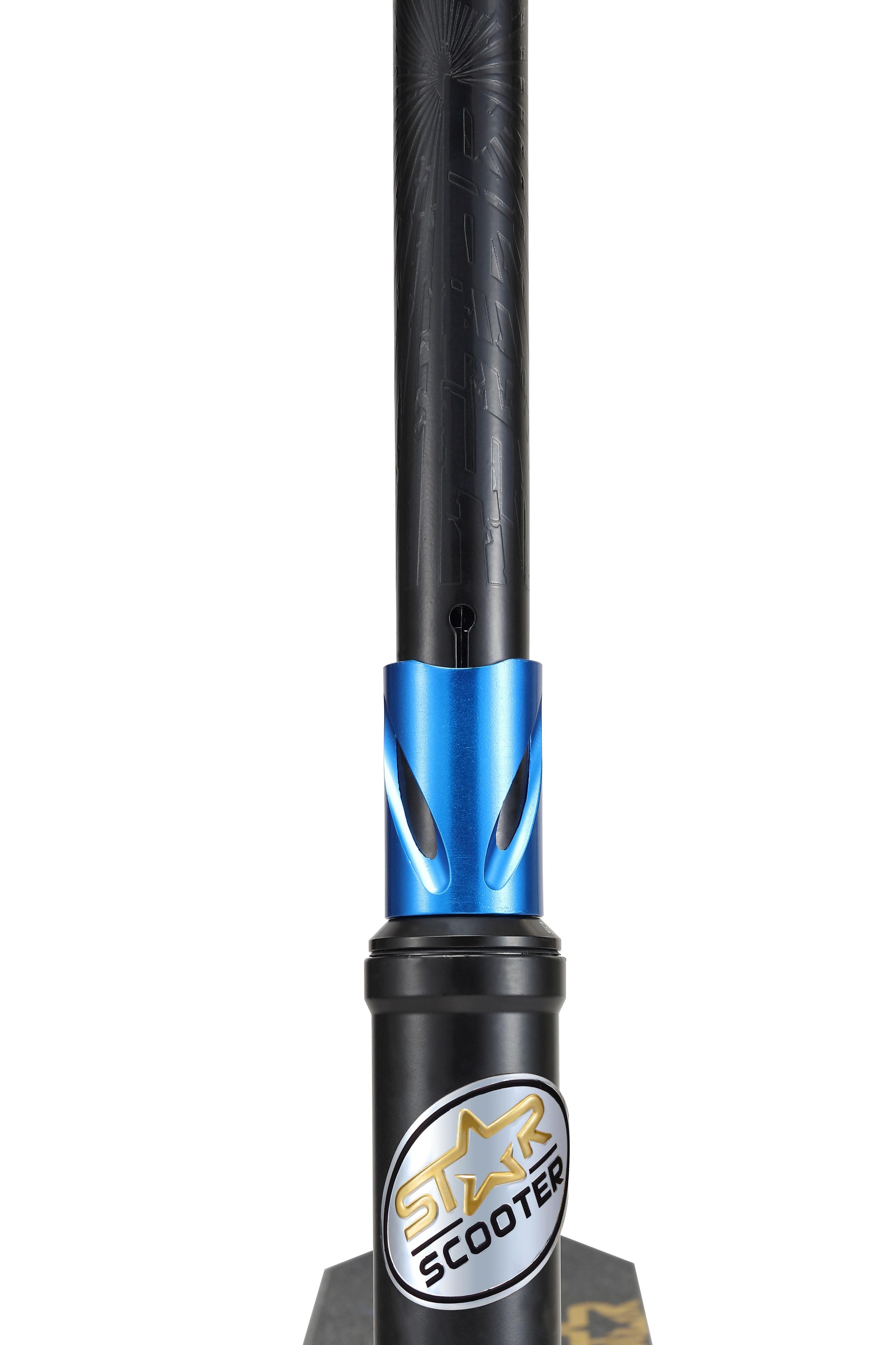 STAR SCOOTER Freestyle Jump alu stuntstep, 120mm Pro Trick Roller, zwart blauw 6/7