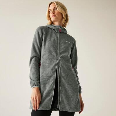 Fleece dames met capuchon voor wandelen