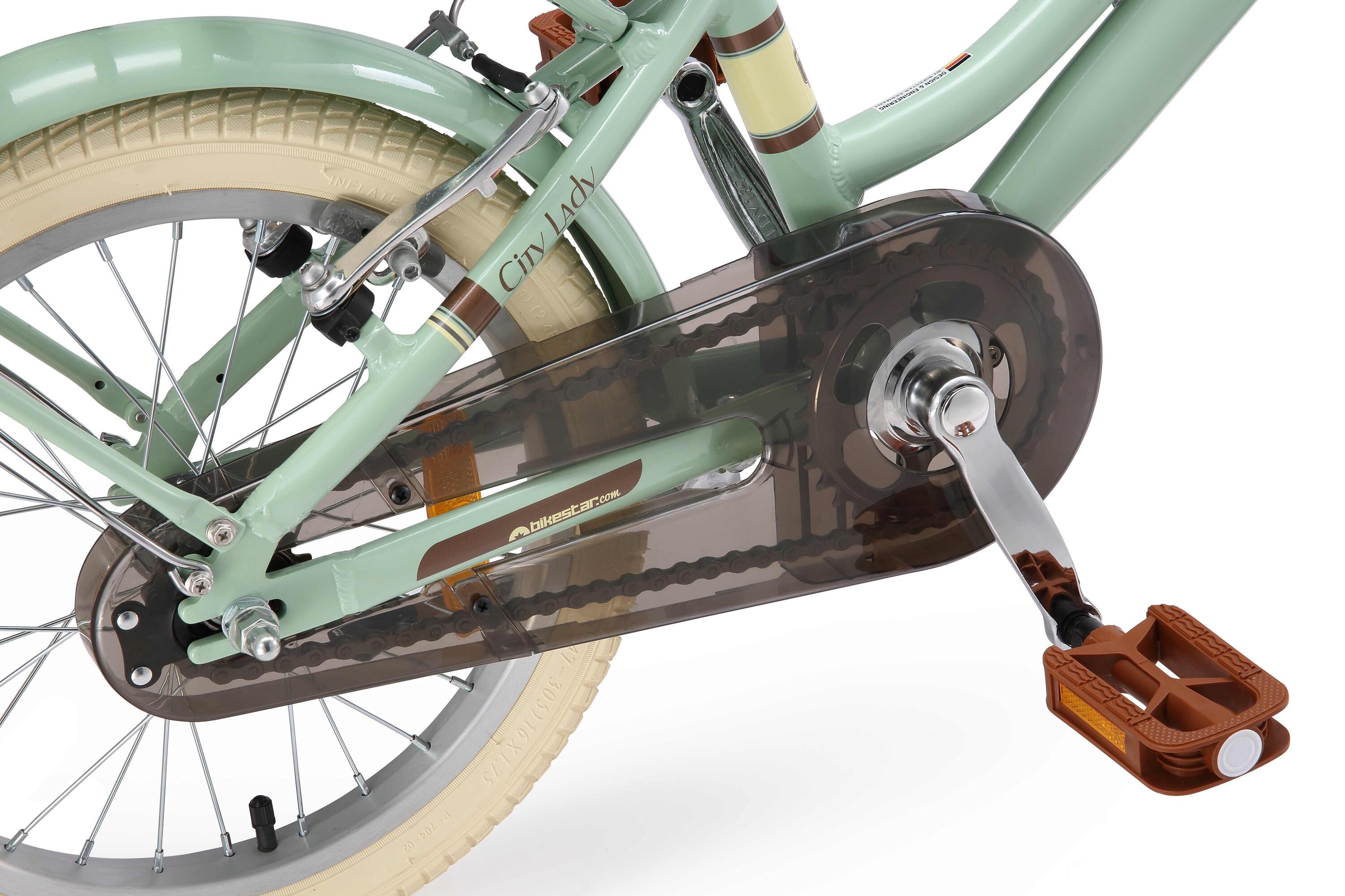 Kinderfiets 16 inch vanaf 4 - 6 jaar, City Retro 5/7