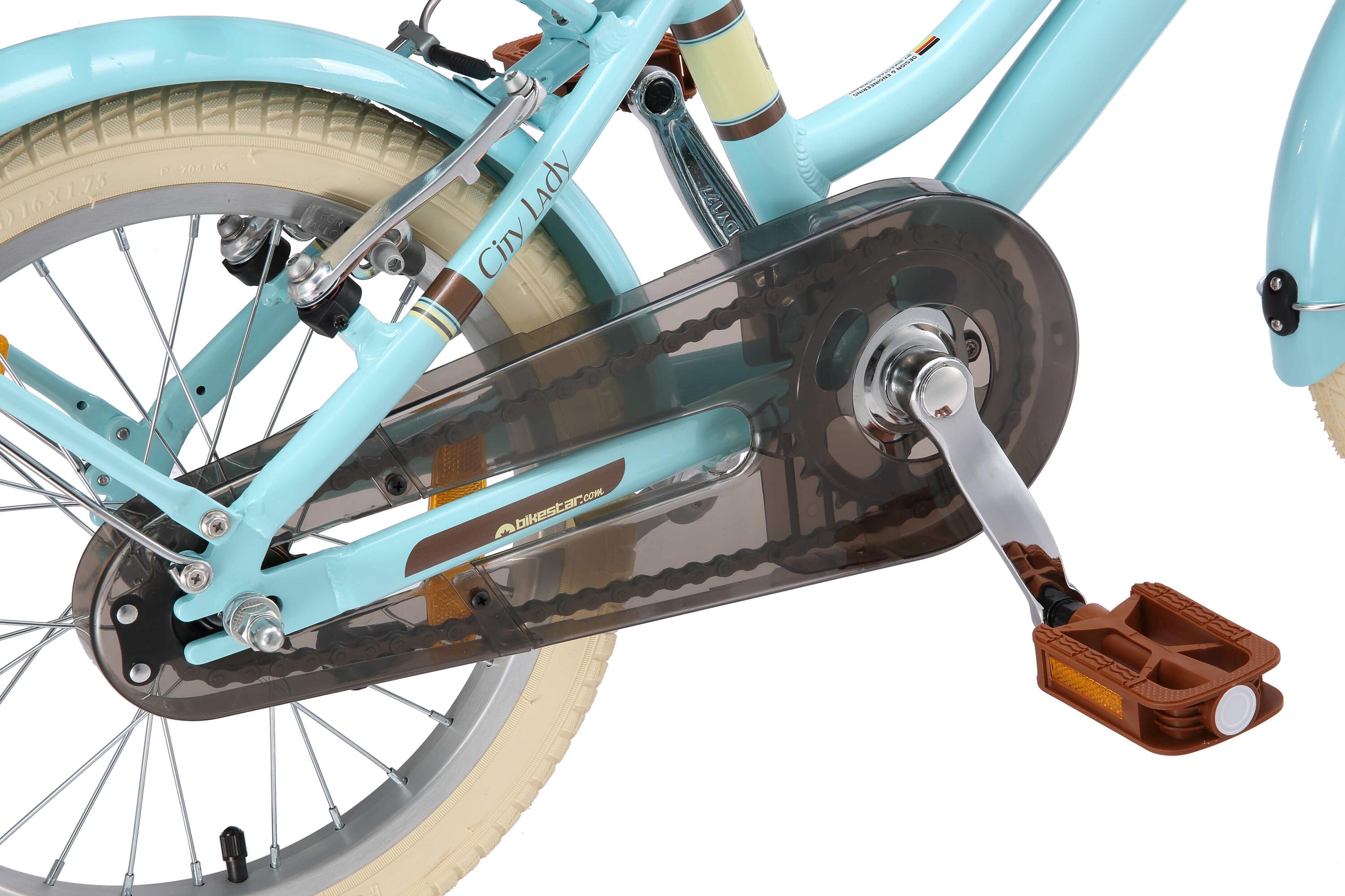 Vélo enfant 16 pouces à partir de 4 - 6 ans, VTC City Retro 5/7