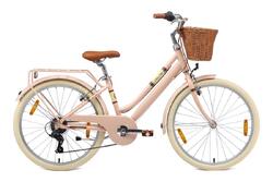 Vélo enfant 24 pouces à partir de 10 - 13 ans, VTC City Retro