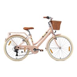 Vélo enfant 24 pouces à partir de 10 - 13 ans, VTC City Retro