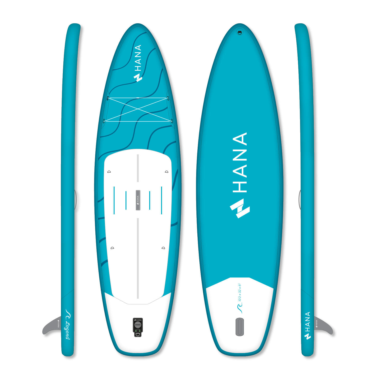 PACK paddle surf inflable HANA LEGEND Turquesa 10'2 2/7