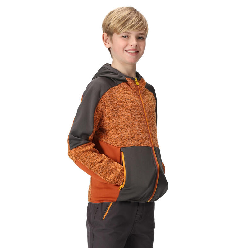 Veste Polaire DISSOLVER Enfant (Orange / Gris Phoque)