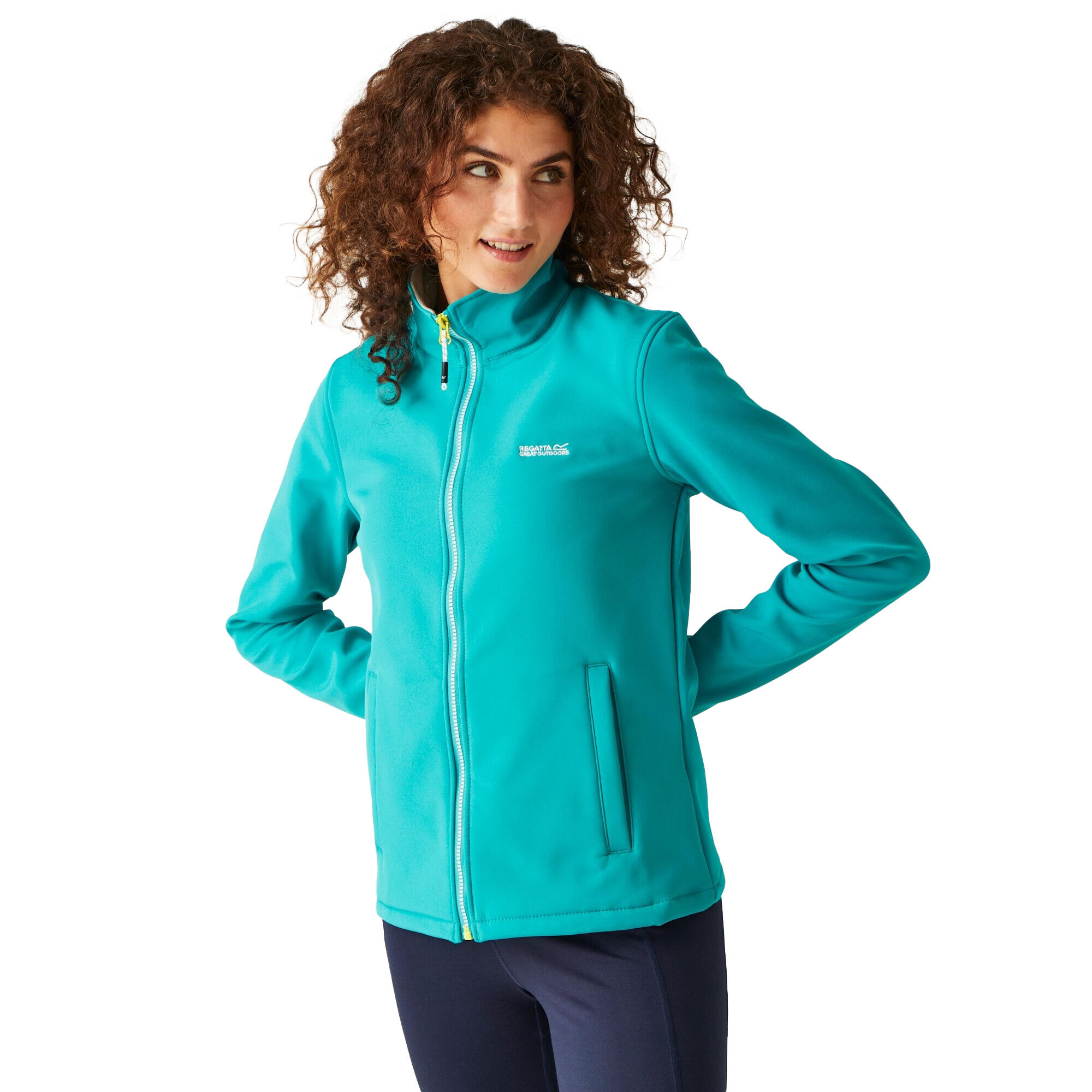 Womens/Ladies Connie V Softshell Walking Jacket (Tahoe Blue/Bleached Aqua) 4/5