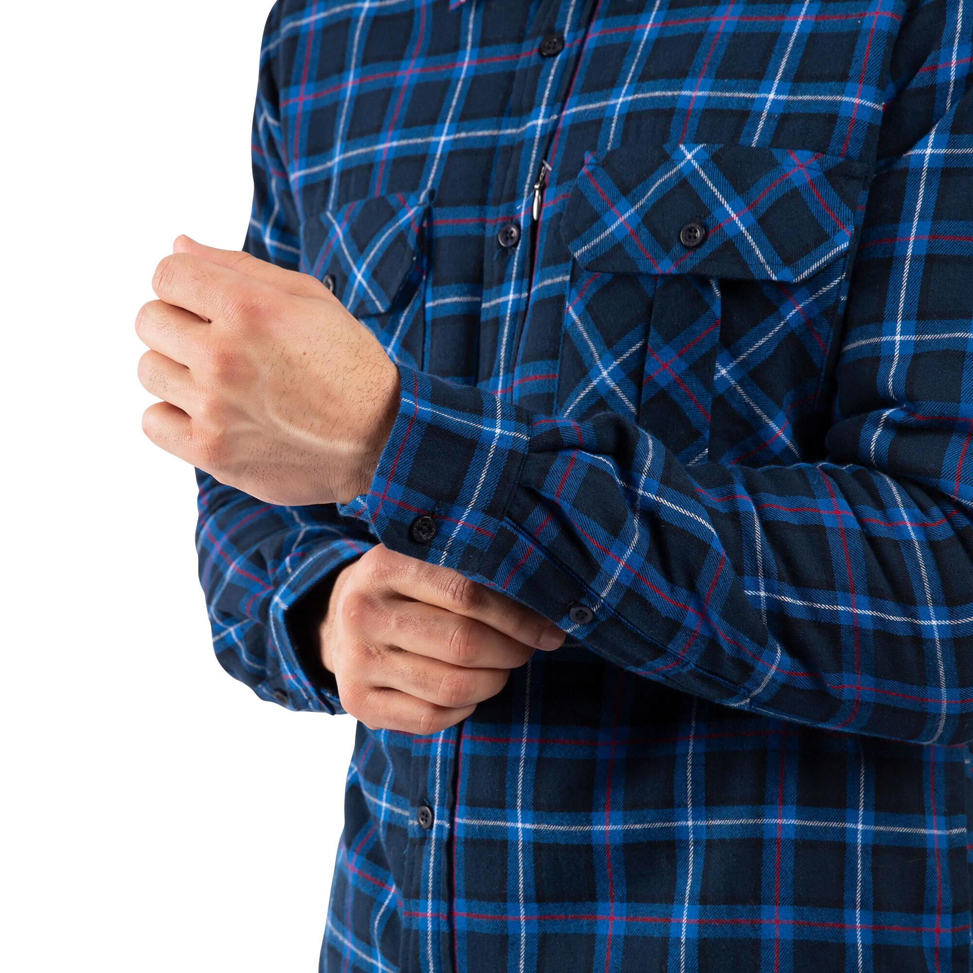 Camicia A Quadri Uomo Trespass Rapeseed Blu Scuro 4/5