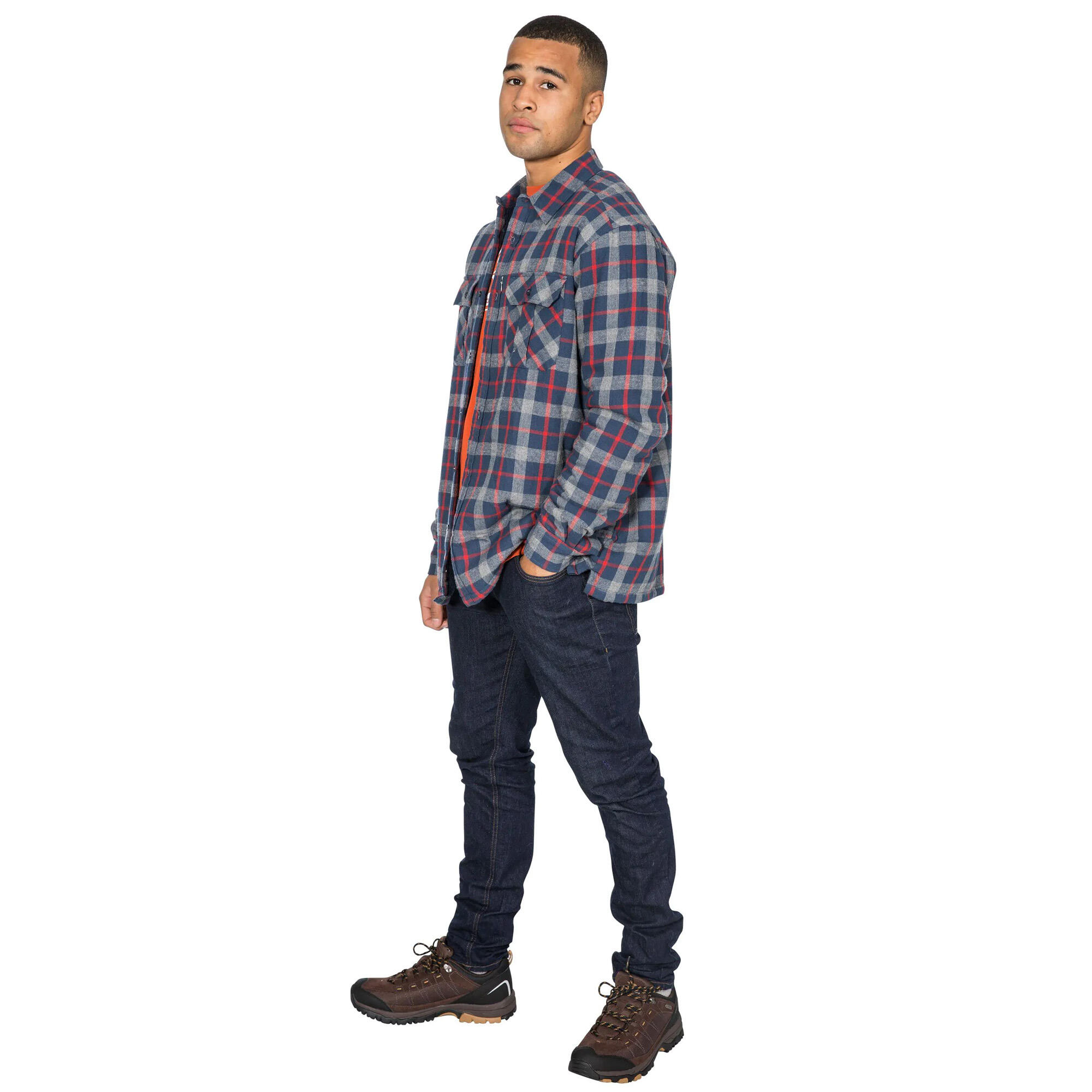 Camicia A Quadri Uomo Trespass Rapeseed Blu Navy 4/5