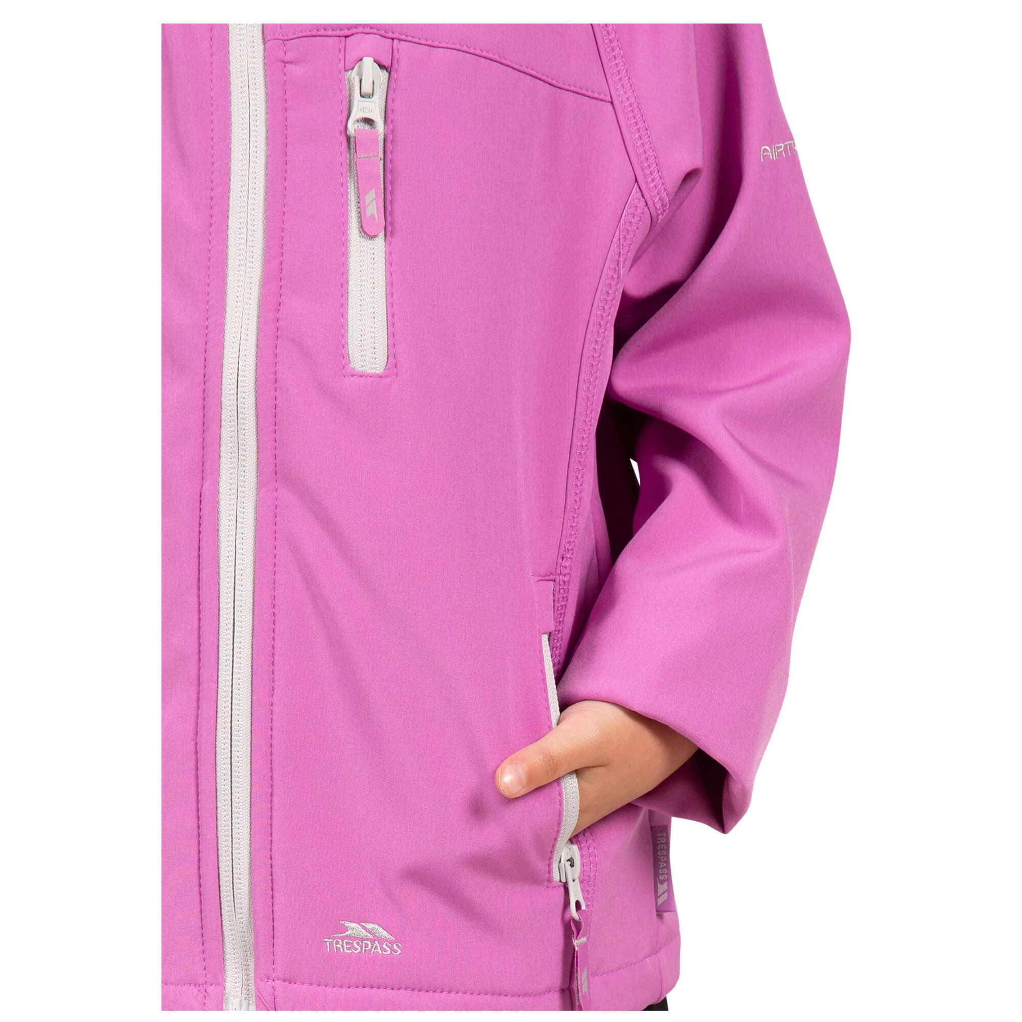 Kinderen/Kinderen Kian Softshell Jacket (Diep Roze) 4/5