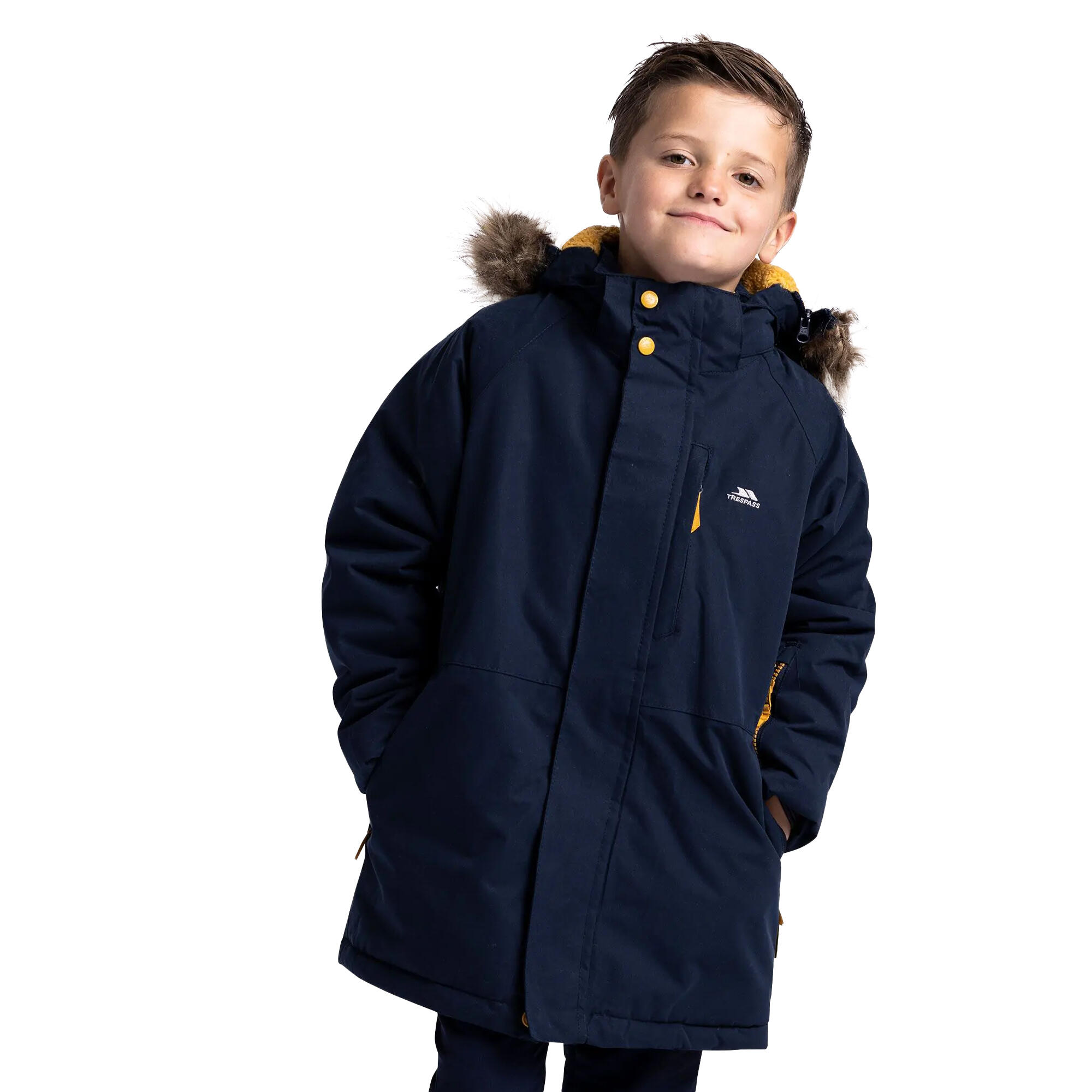Childrens/Kids Ultimately Waterproof Padded Jacket (Navy) 4/5