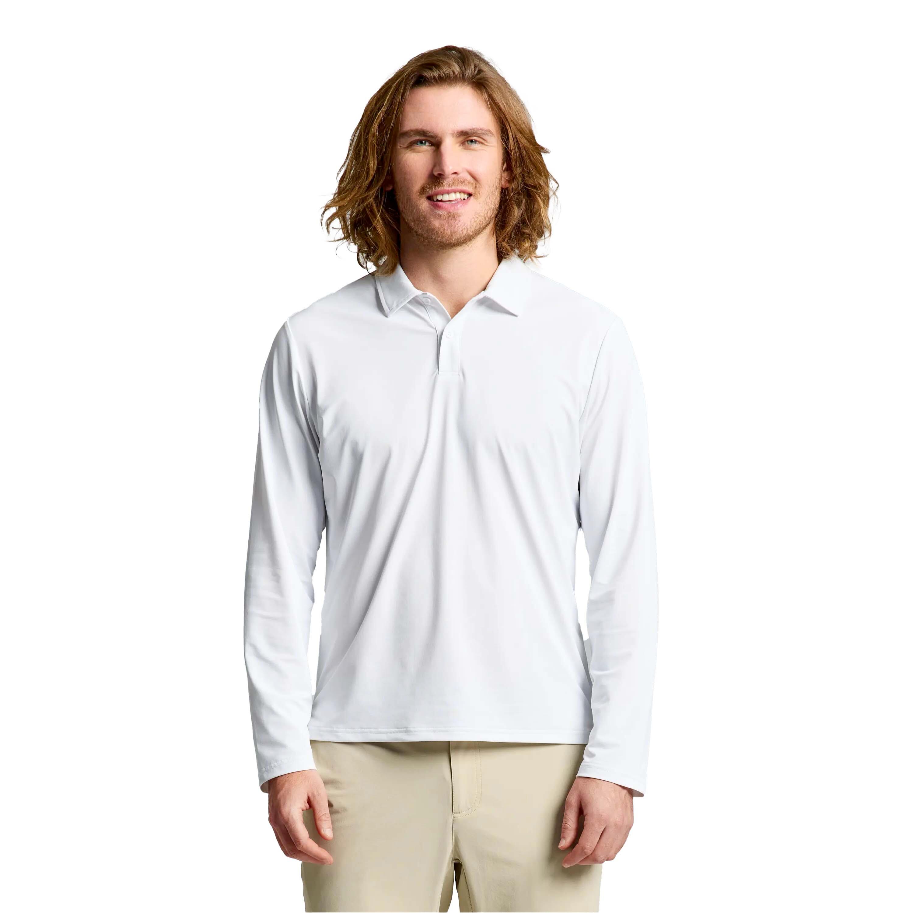 Slam - Polo Piqué Technique Slam À Manches Longues Adulte - Polo Manches Longues - Blanc - 48 Xl - Decathlon