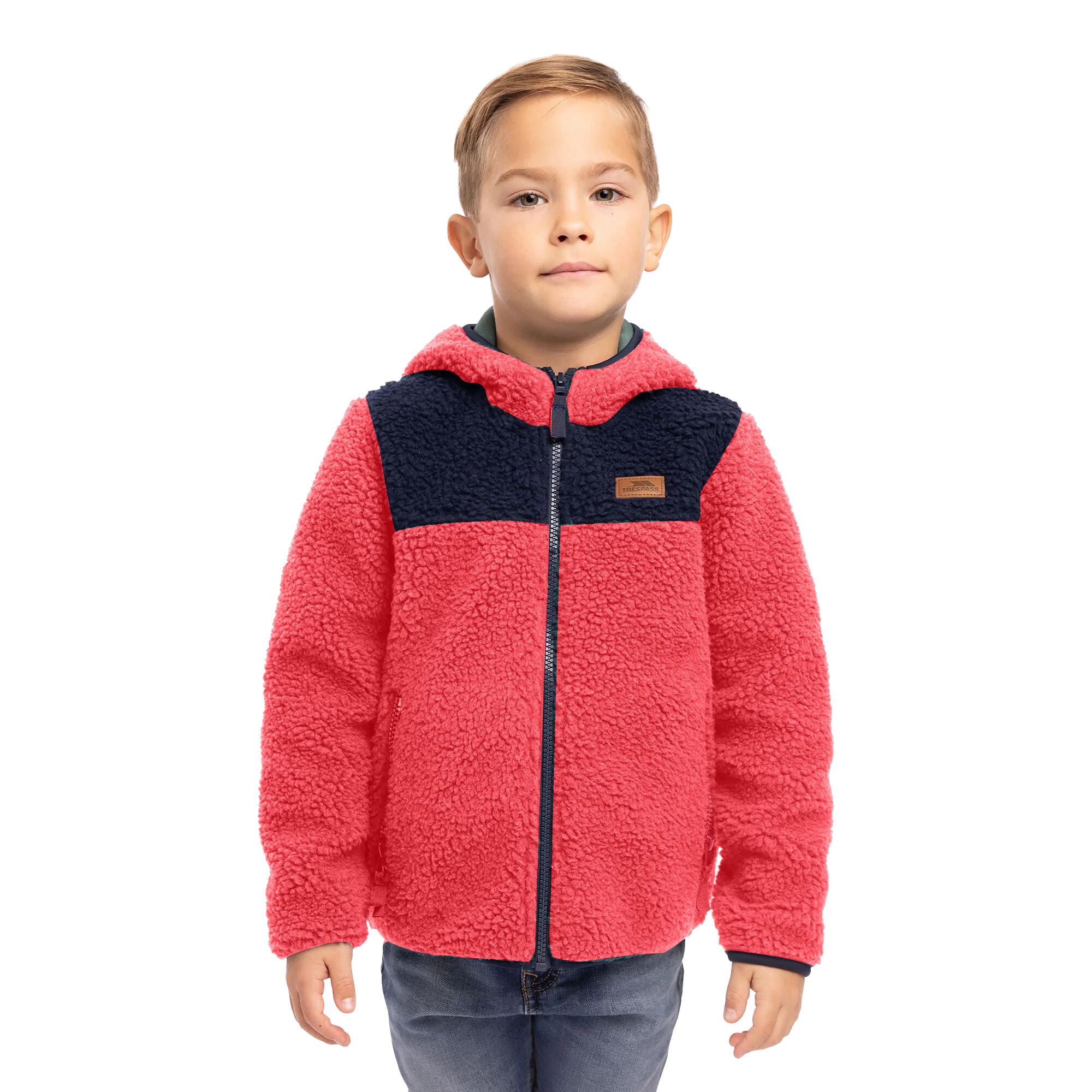 "Lindenn" Fleecejacke für Kinder Erdbeere 4/5