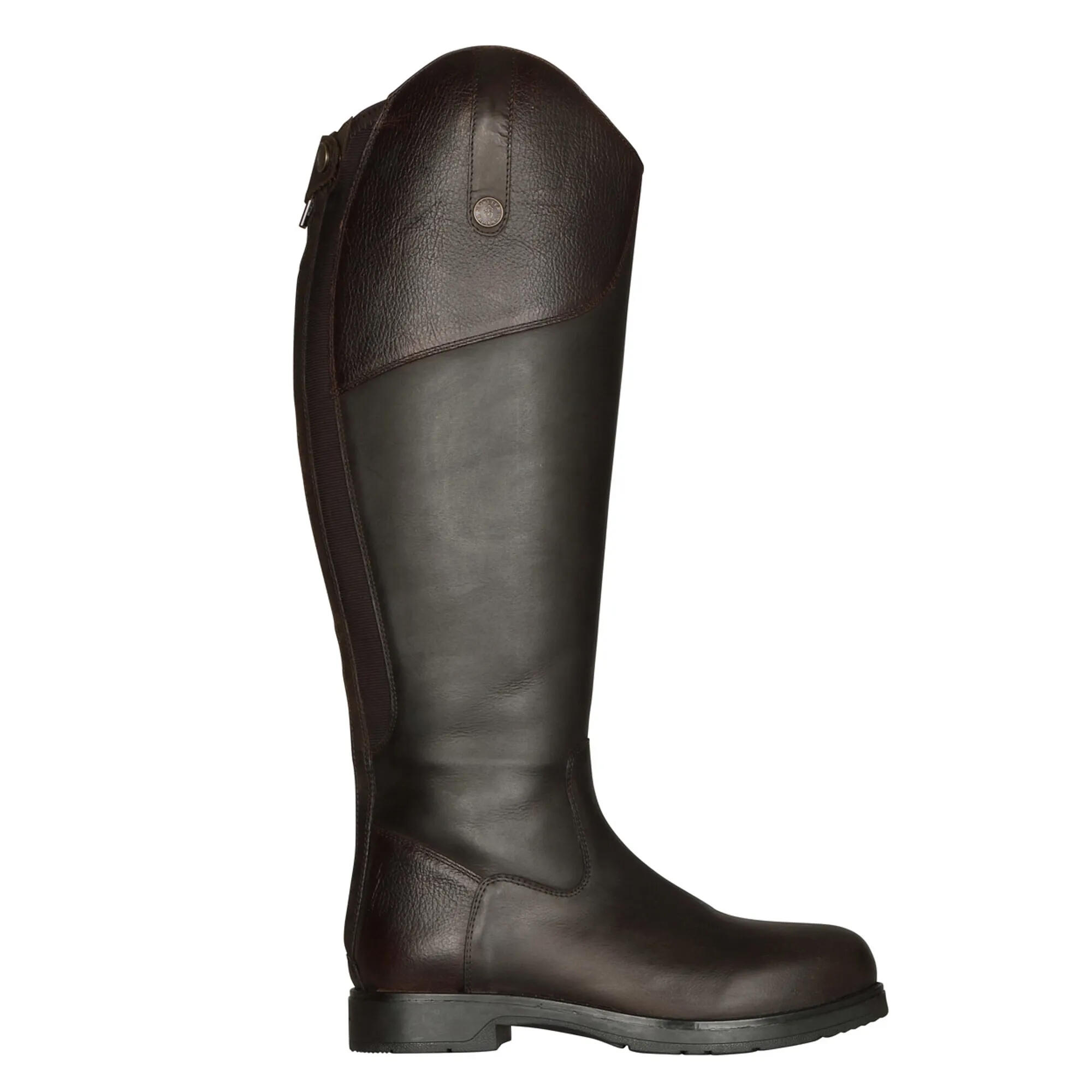 Womens/Ladies Ventura Lite Leather Long Riding Boots (Dark Brown) 2/3
