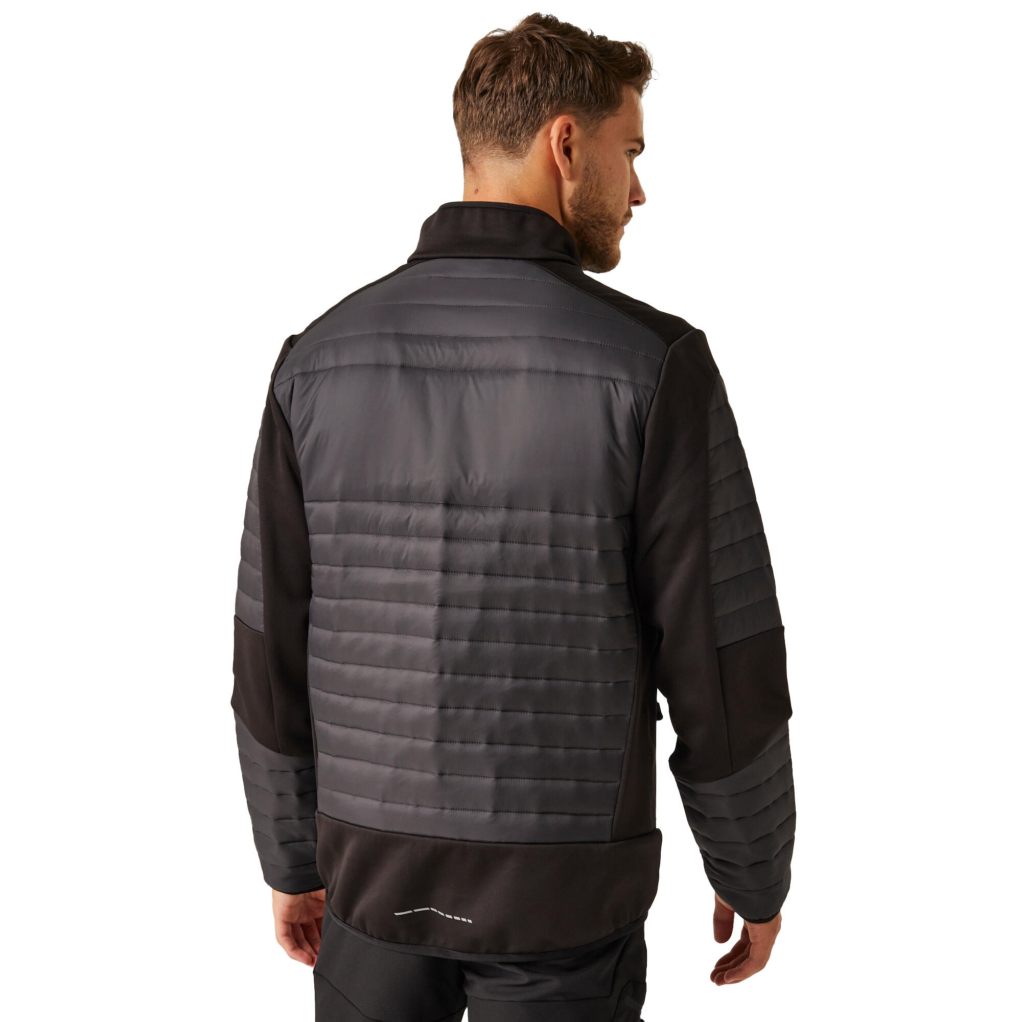 Mens Thermal Hybrid Jacket (Ash/Black) 4/5