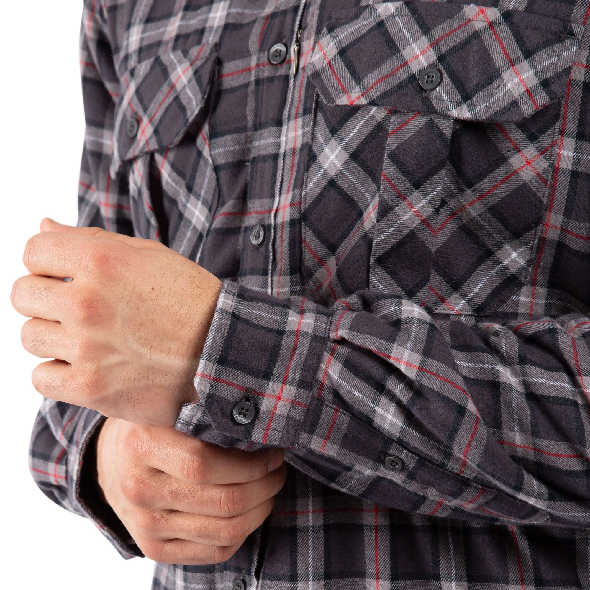 Camicia A Quadri Uomo Trespass Rapeseed Grigio Scuro 4/5