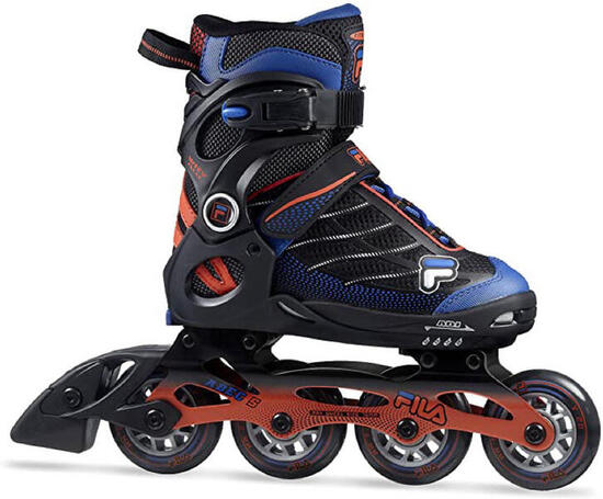 Patins - Skate - Unisex - R WIZY ALU - Aluminium, 4 roues 80 mm - Orange/Noir