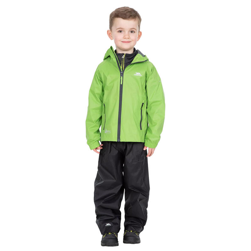 Qikpac Veste Imperméable Repliable Enfant Unisexe (Vert)