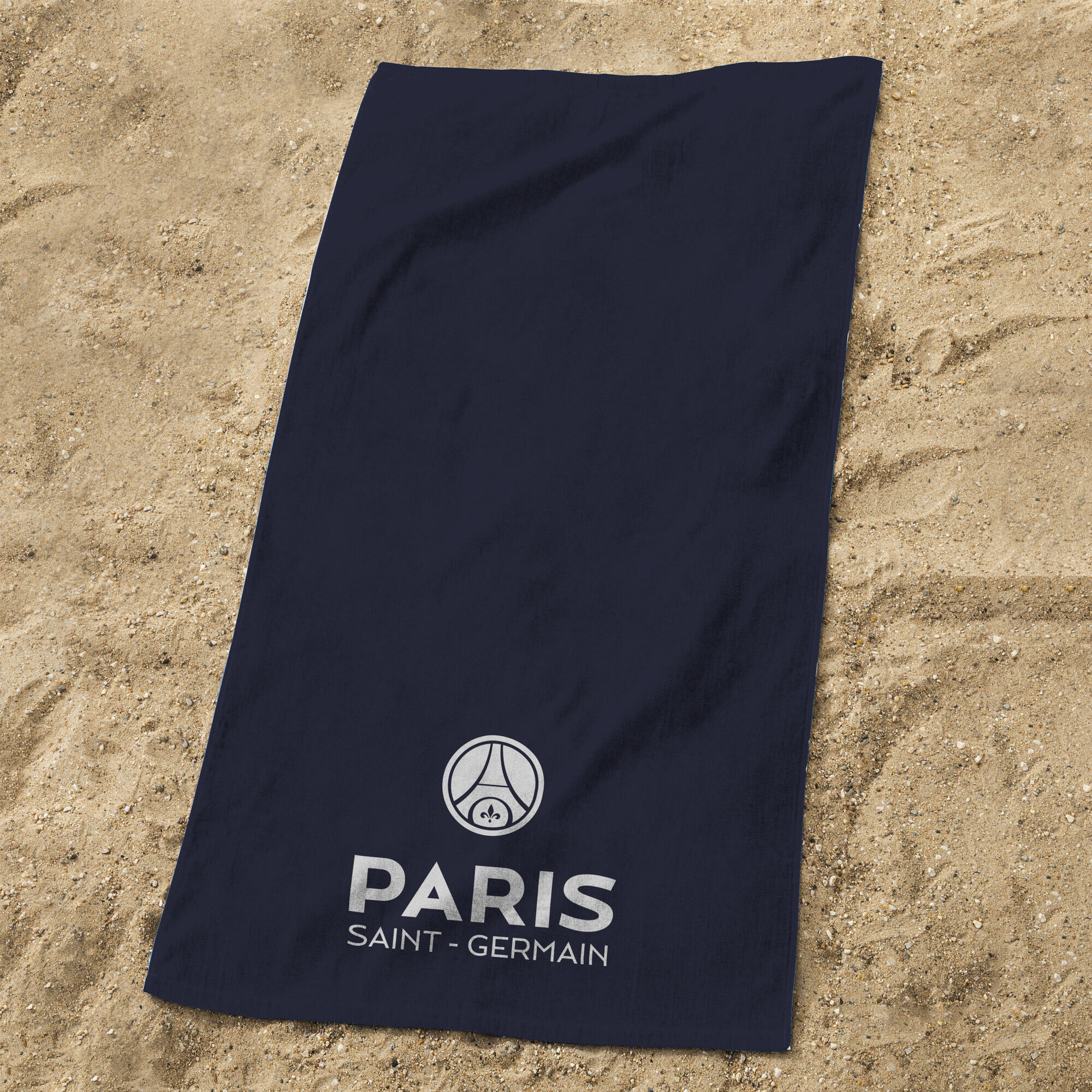 Serviette de bain 75x150 cm 100% coton football Paris - White 2/2