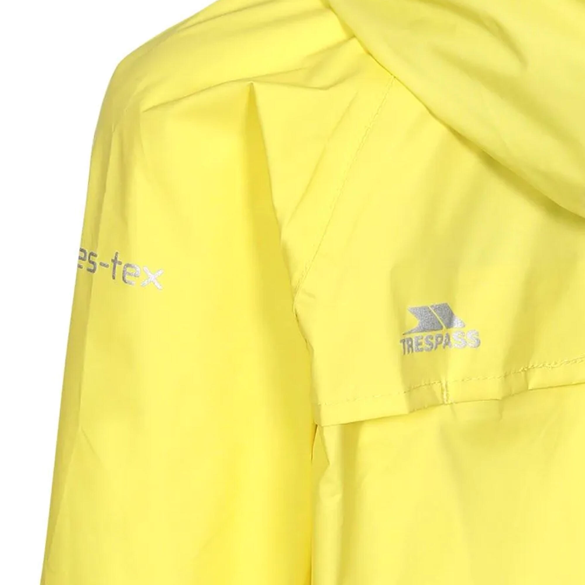 Kinderen/Kinderen Qikpac Waterdichte Packaway Jacket (Geel) 4/5