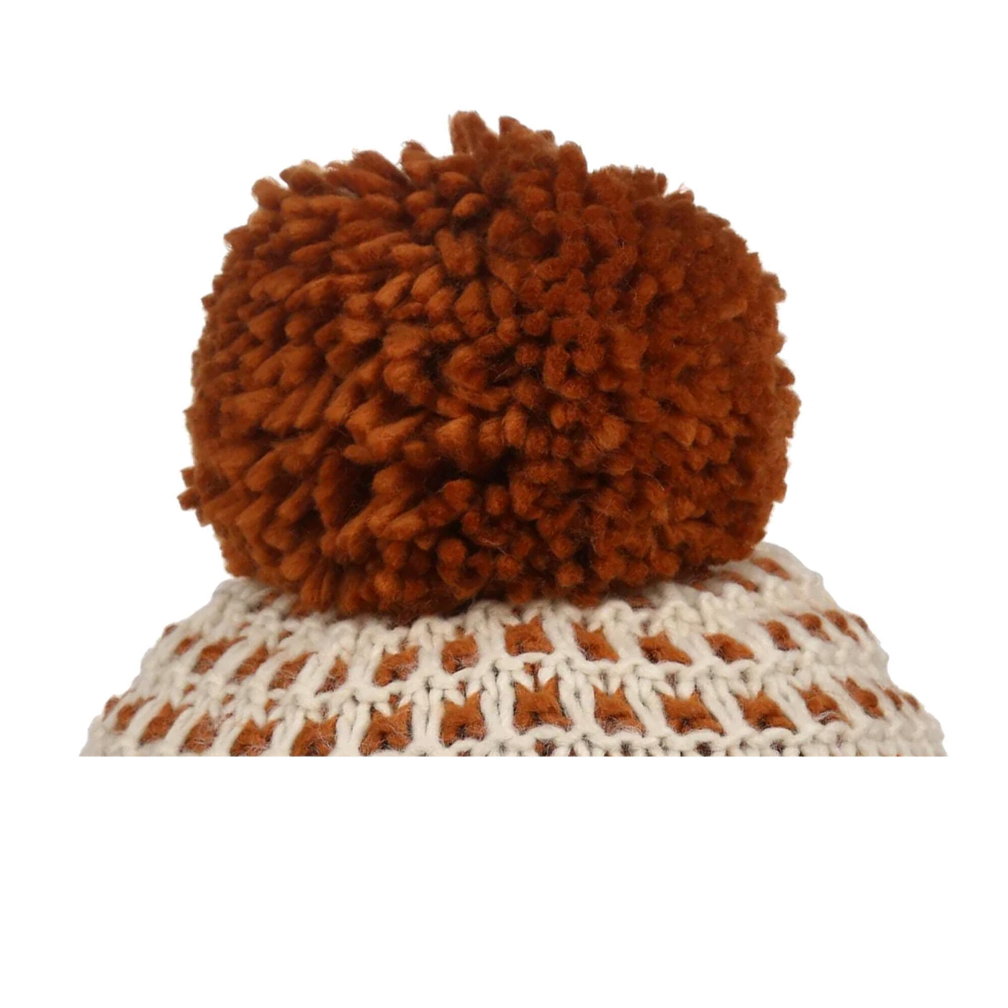 Cappello A Cuffia Pon Pon Donna Regatta Dalary Vaniglia Chiaro Mandorla Rame 3/5