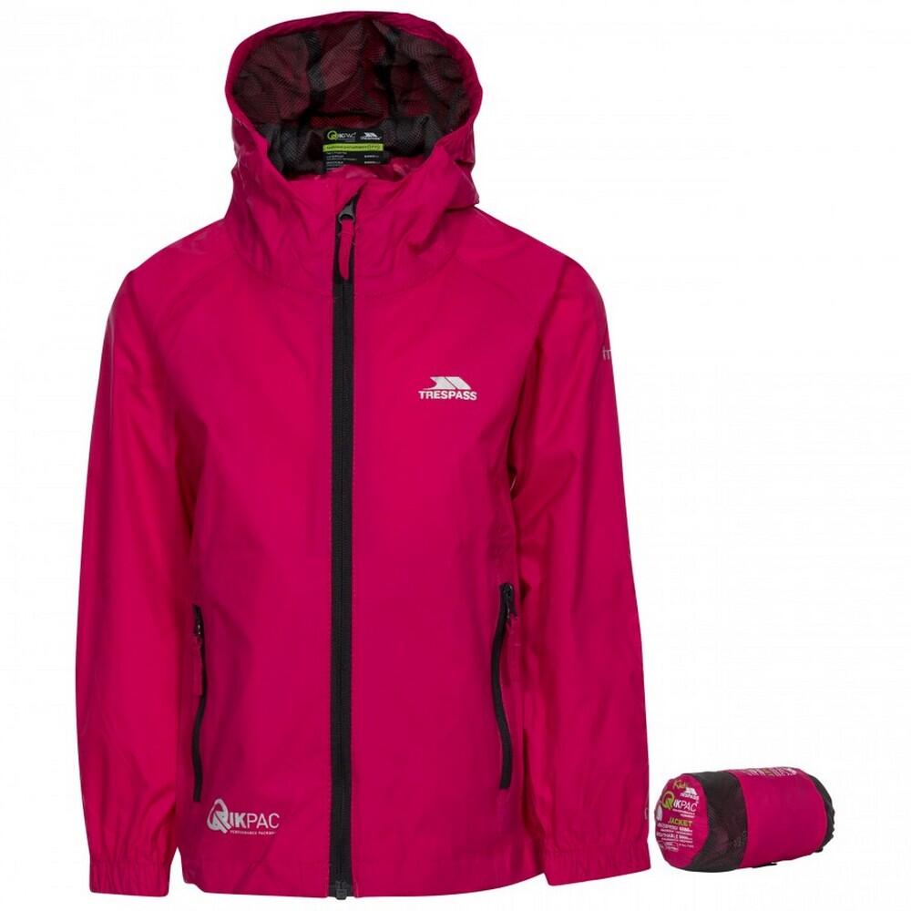TRESPASS Kinderen/Kinderen Qikpac Waterdichte Packaway Jacket (Sasparilla)