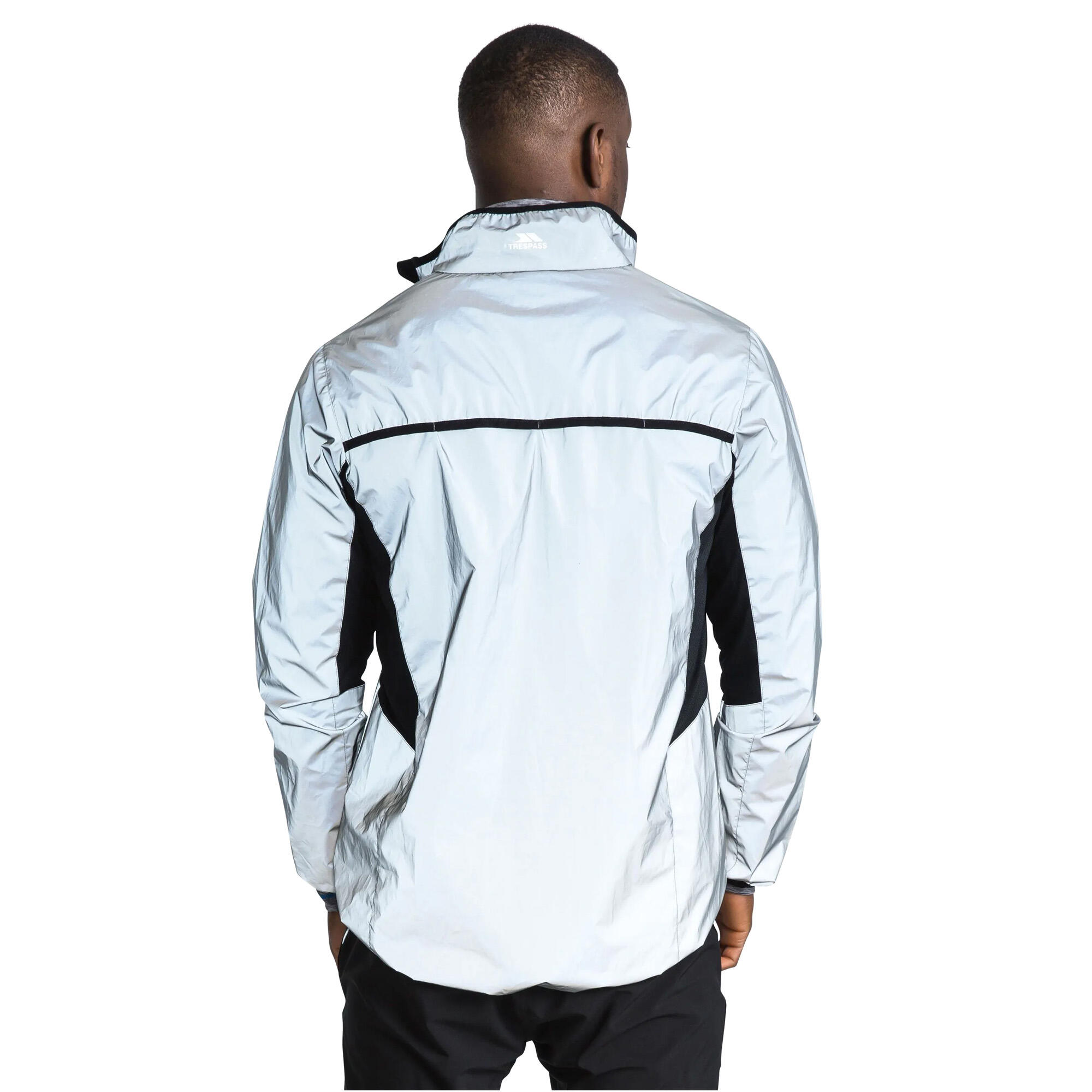 Trainingsjacke Zig reflektierend Herren Silber reflektierend 4/5