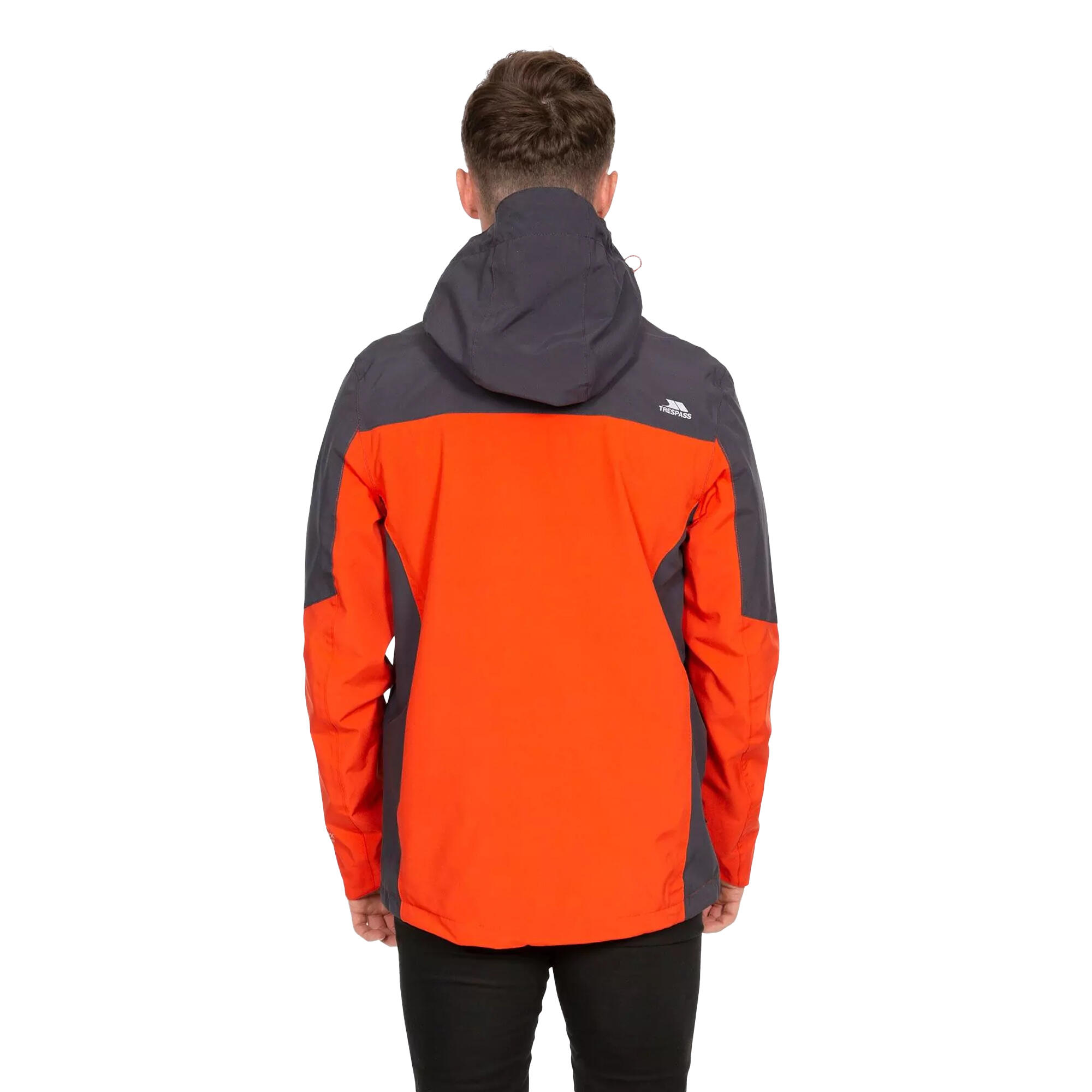 Chaqueta Impermeable Tappin Con Capucha para Hombre Rojo Llama de Fuego 3/5