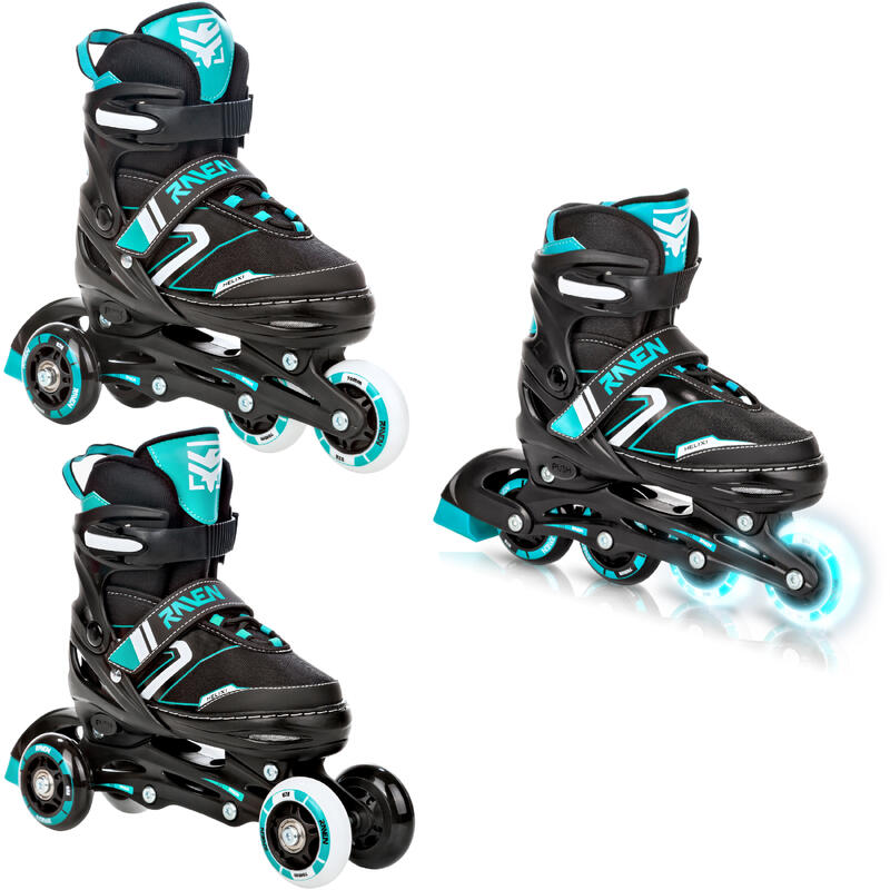 Rolschaatsen 3in1 verstelbare Helixi LED wielen