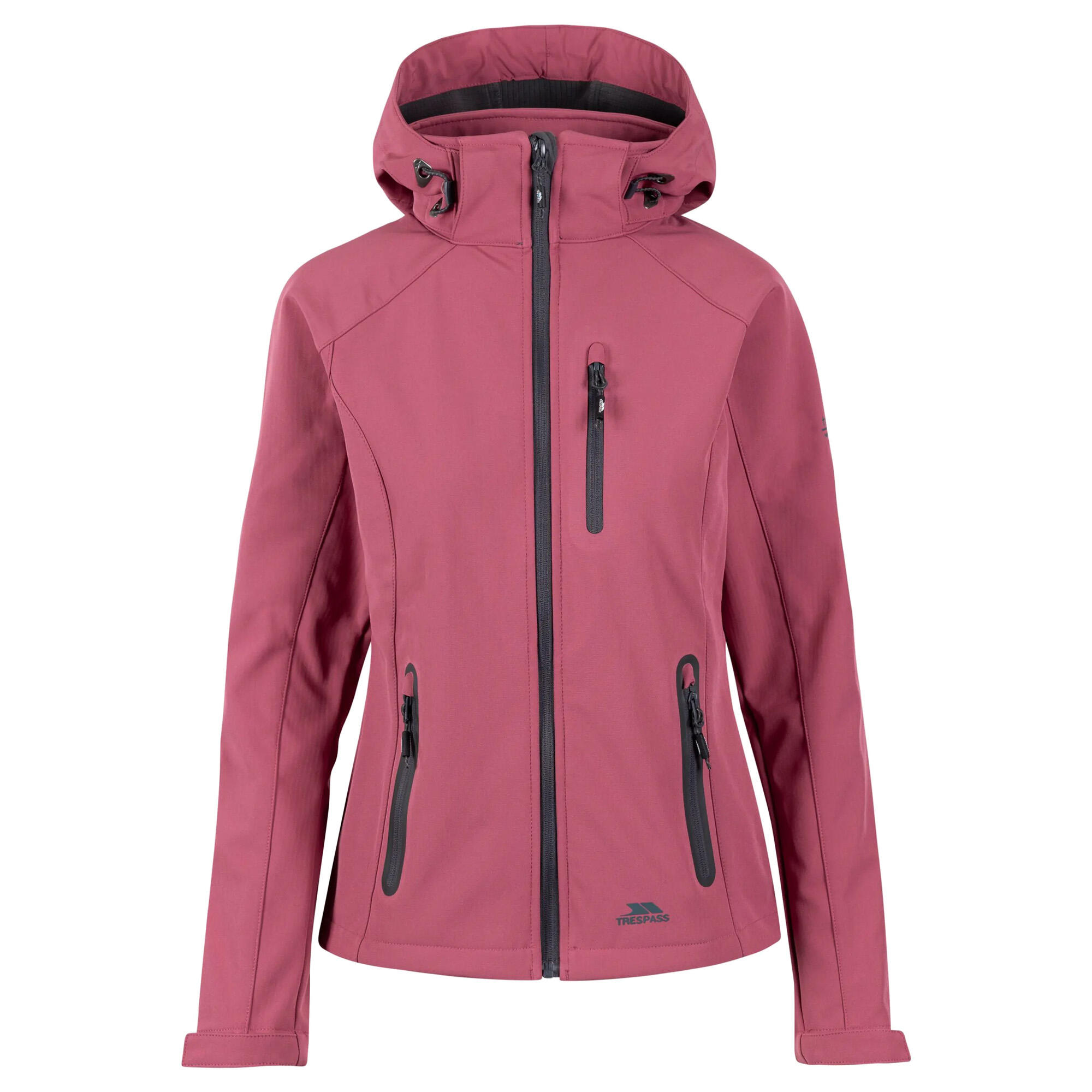 TRESPASS Casaco Soft Shell Impermeável Bela II Mulher Tom de Rosa