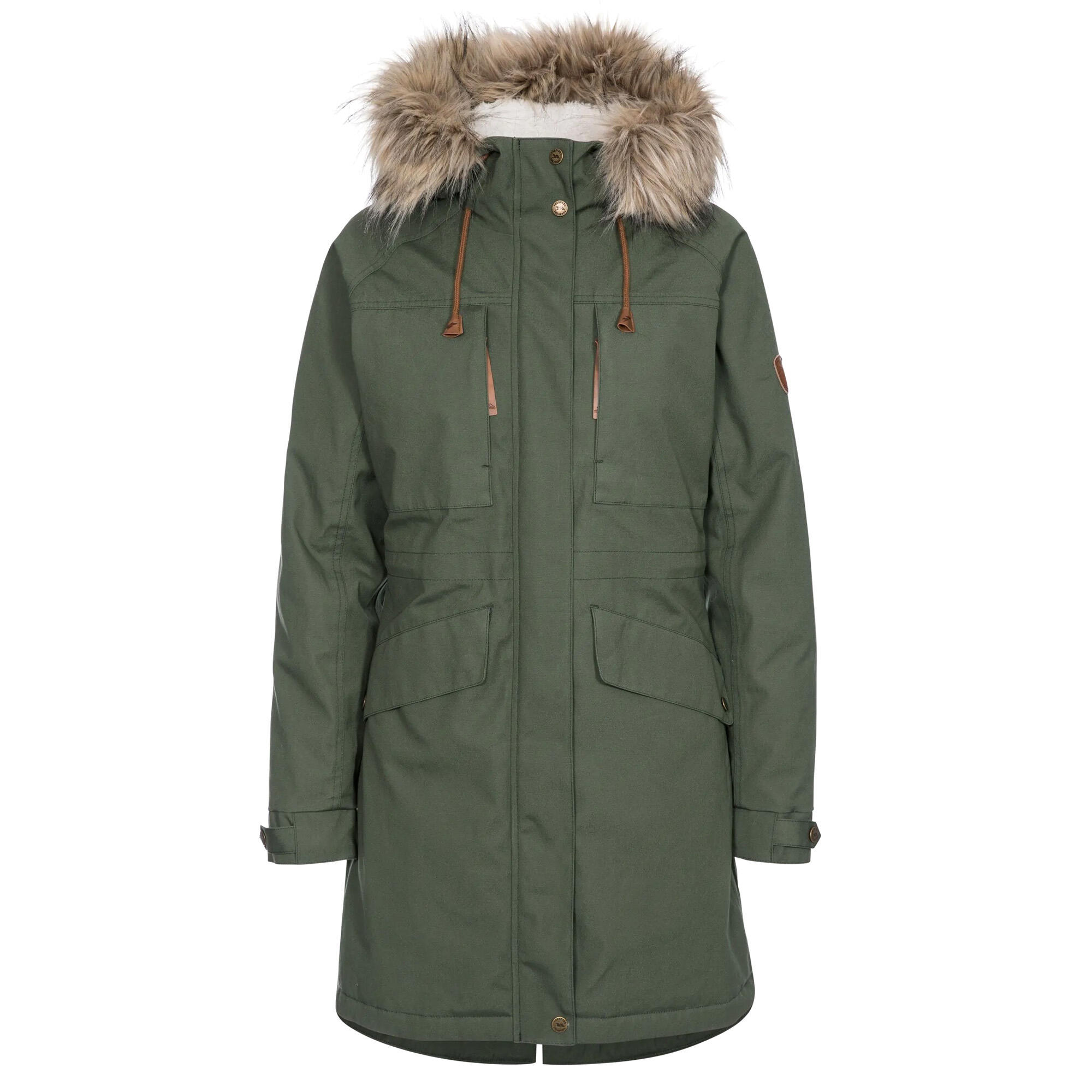 Trespass - Veste Imperméable Faithful Femme (vert Kaki) - Parka - Gris - S - Decathlon