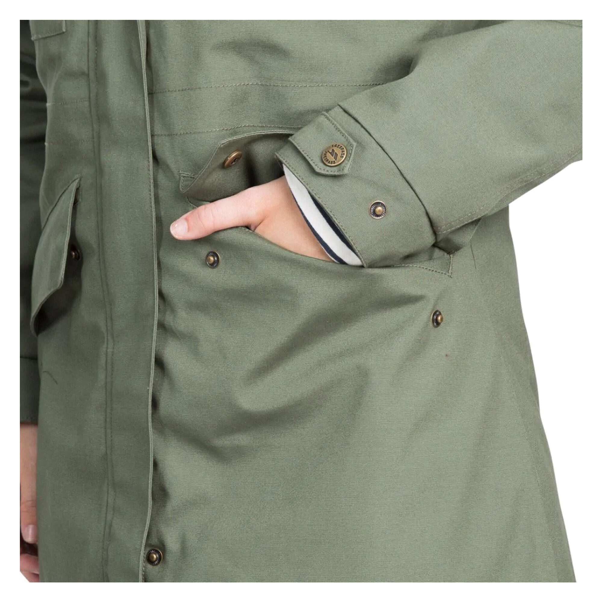 Veste Imperméable FAITHFUL Femme (Vert Kaki) 3/5