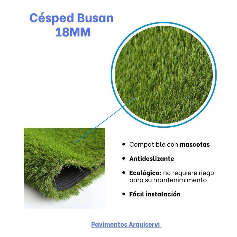 CÉSPED ARTIFICIAL BUSAN 18MM. / ROLLO 2 X 20M (40M²)