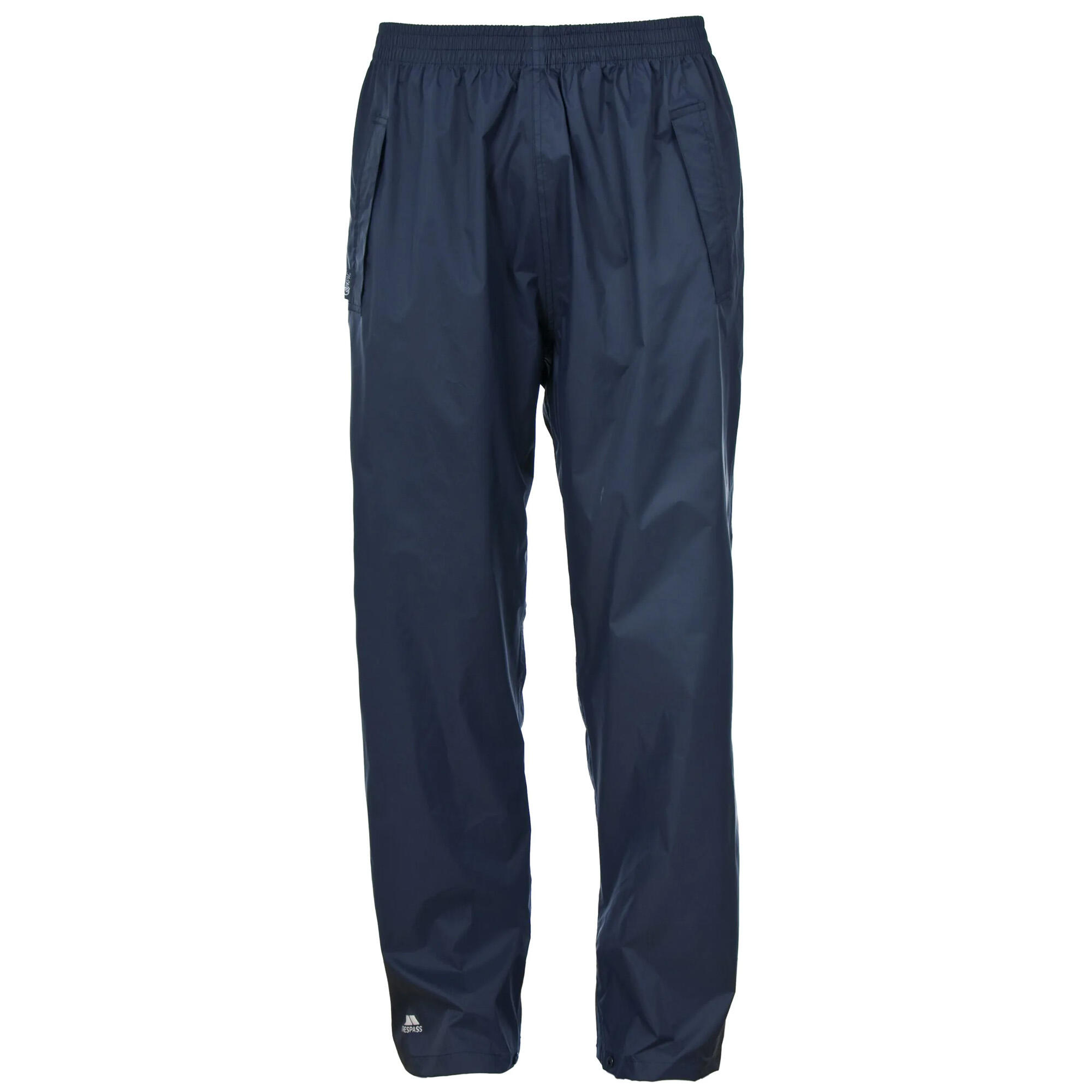 TRESPASS Qikpac Pantaloni Impermeabili Adulti Unisex Trespass Blu Navy Scuro