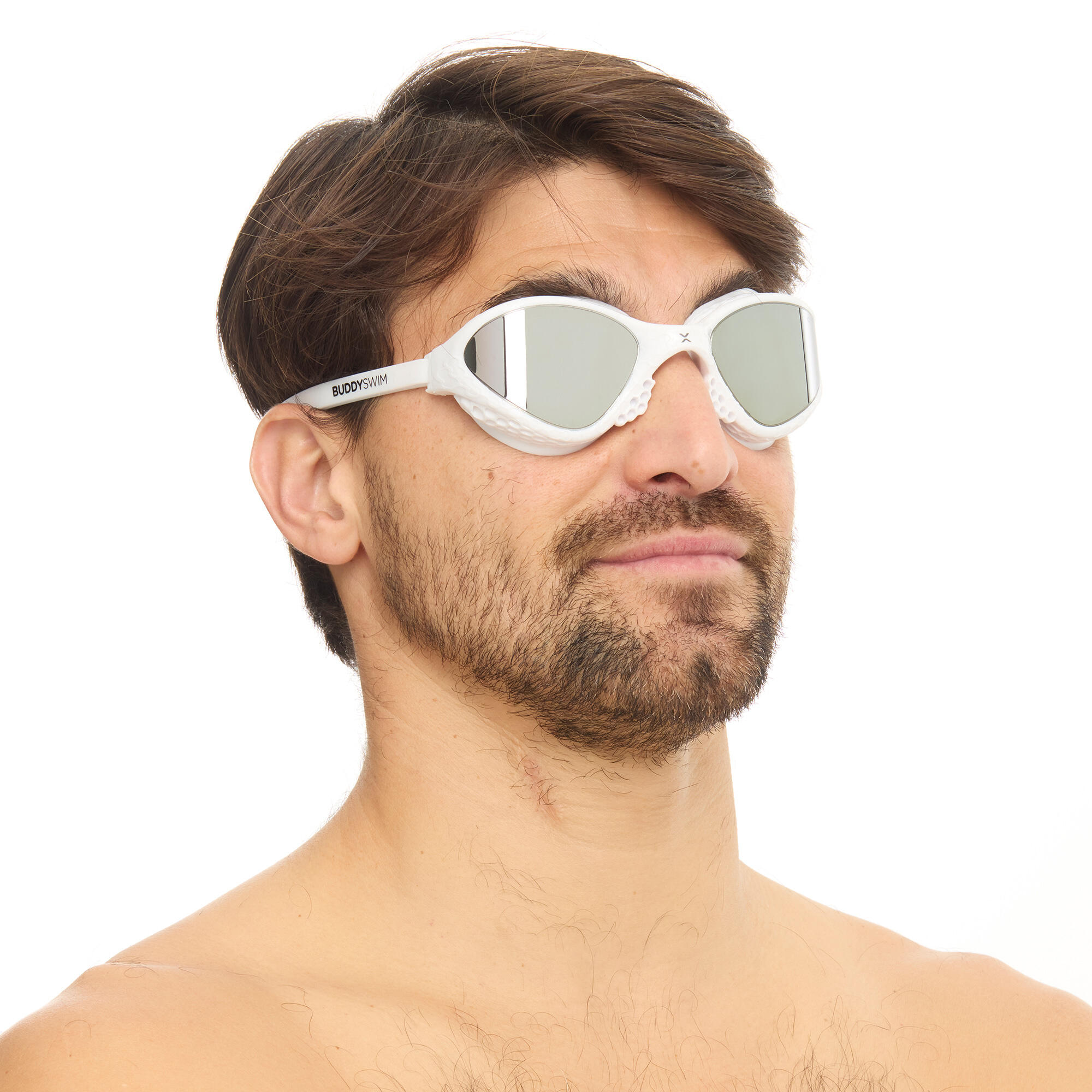 Lunettes de natation OzeanX Open Water et Triathlon Blanc/Silver 4/8