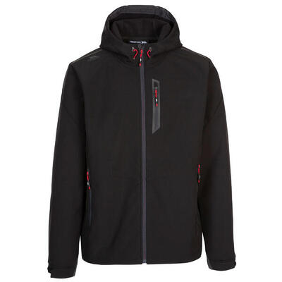 Giacca softshell Trespass MARLON Uomo nera impermeabile 8000mm