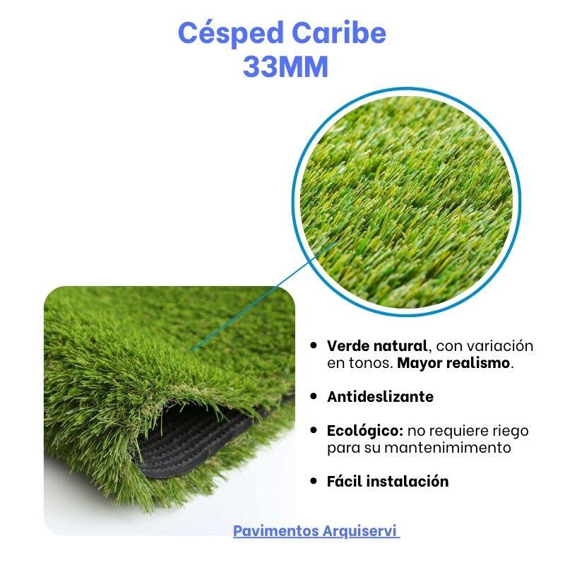 CÉSPED ARTIFICIAL CARIBE 35MM. / ROLLO 2 X 16M (32m²) 3/7