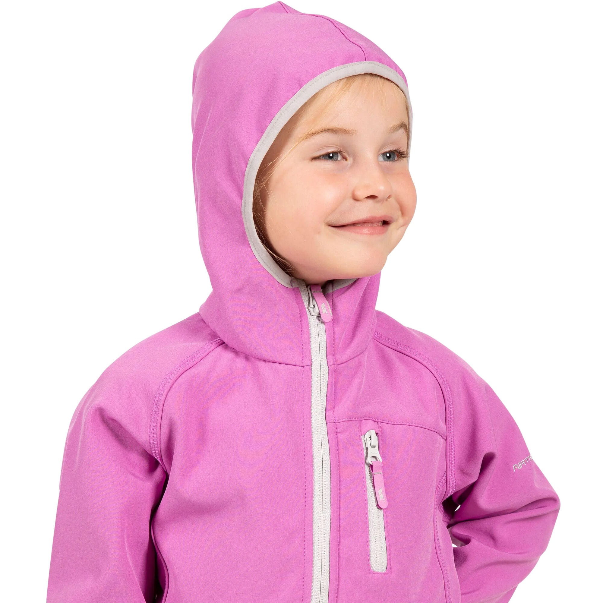 Kinderen/Kinderen Kian Softshell Jacket (Diep Roze) 3/5