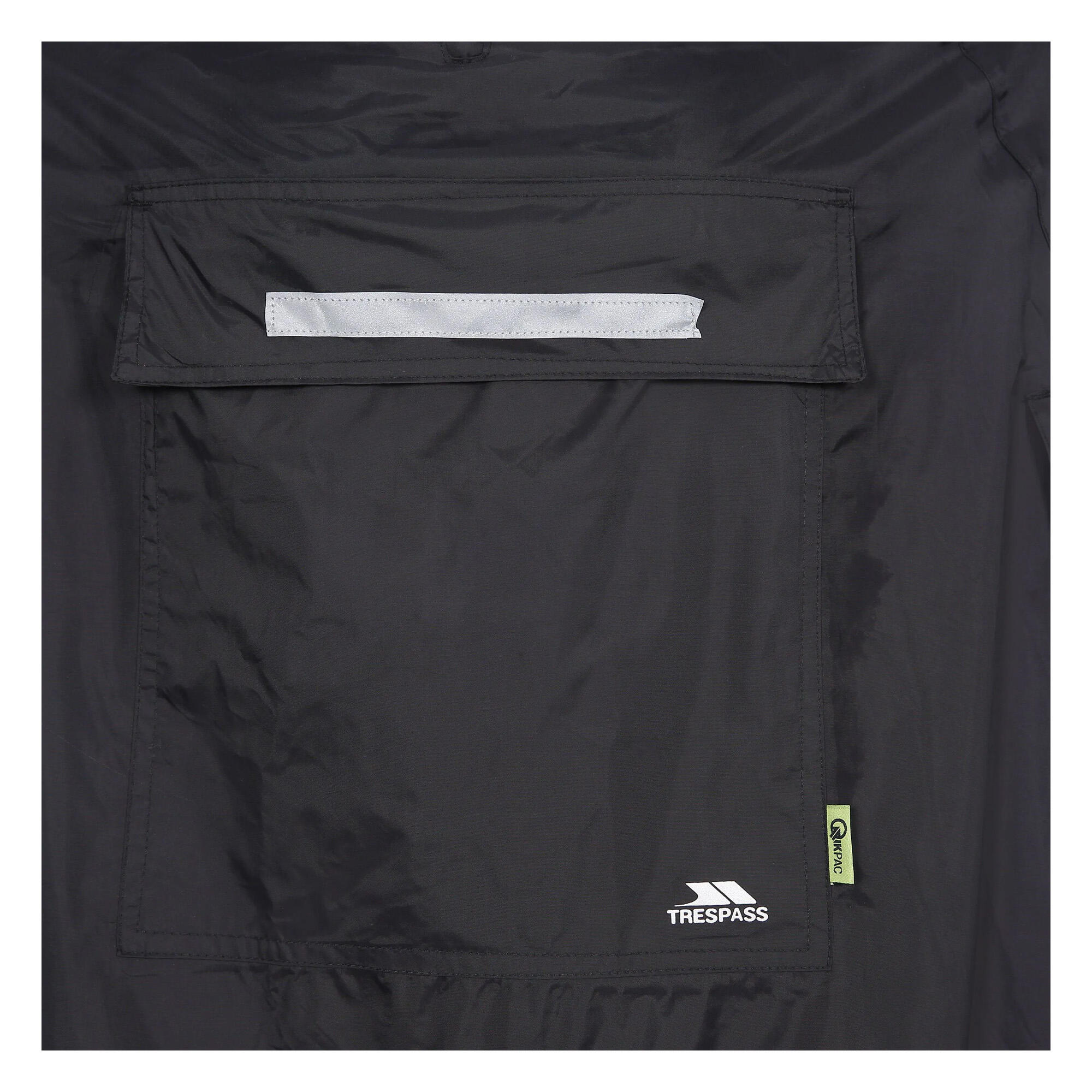 Qikpac Poncho Repliable Adulte Unisexe (Noir) 3/5