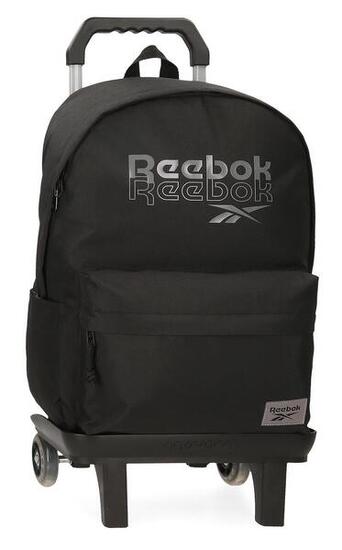 Sac à dos scolaire deux compartiments avec chariot Reebok Melbourne 45cm Noir