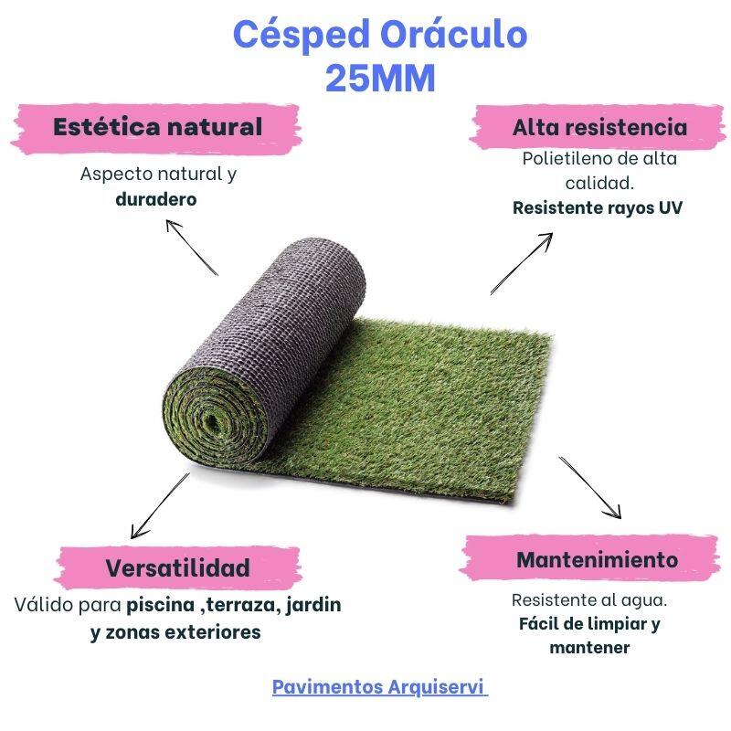 CÉSPED ARTIFICIAL ORÁCULO 25MM. / ROLLO 2 X 5M (10m²) 2/7