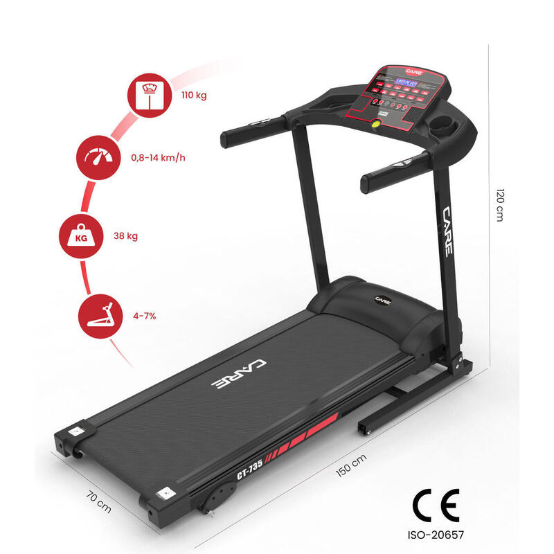 Tapis de course connecté - 14km/h - CARE - KINOMAP