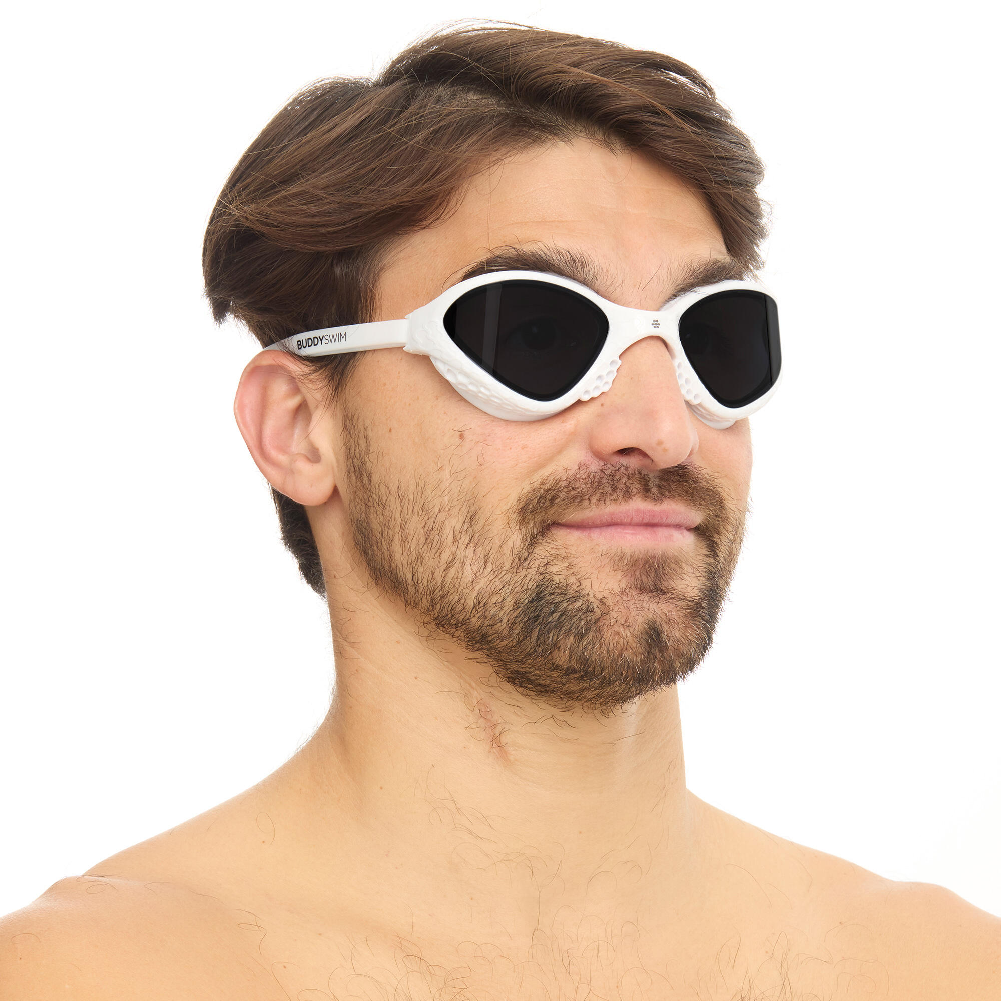 BuddySwim Ozean Lunettes White/Smoke Eau Libre Triathlon Anti-Buée UV 4/6
