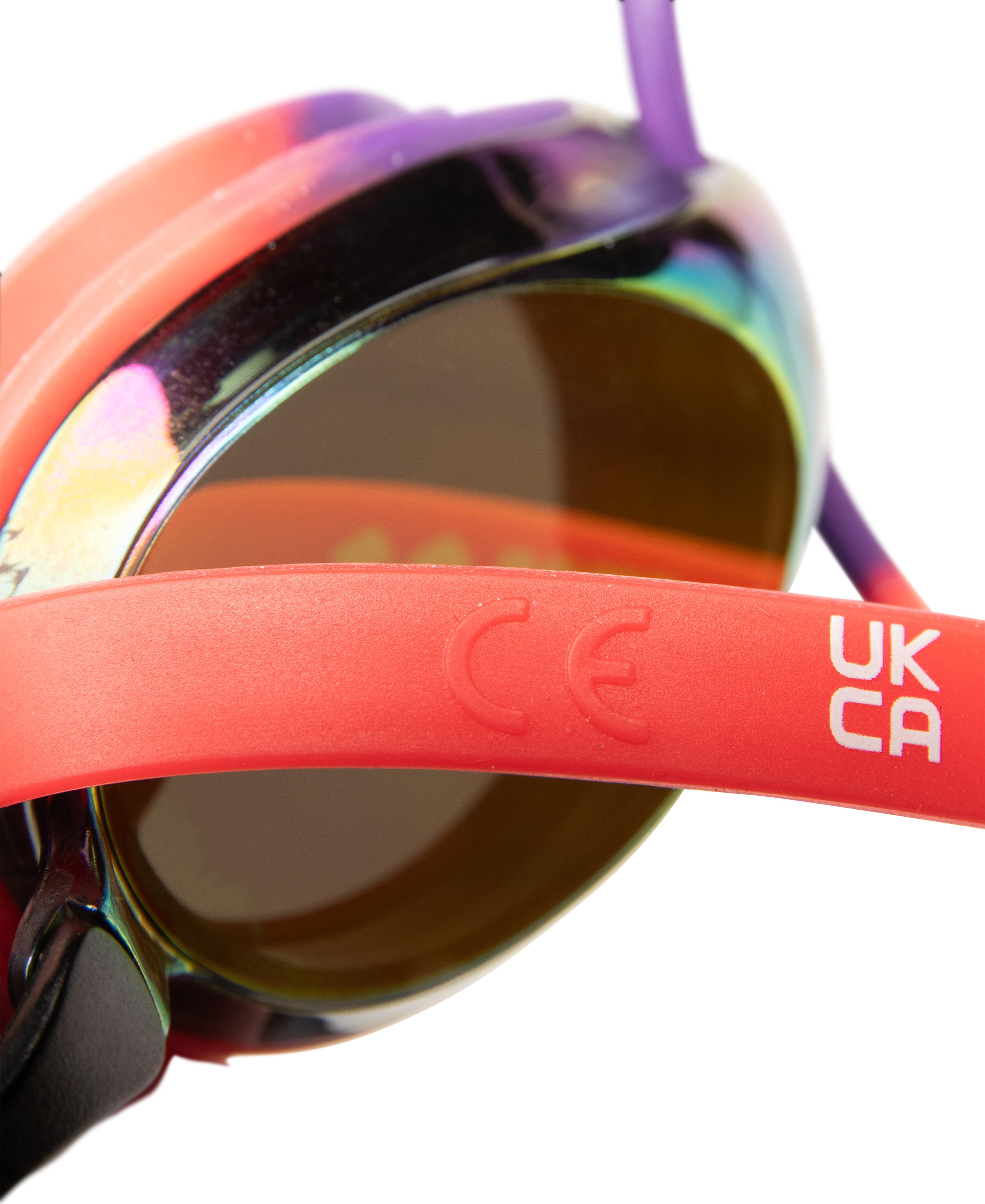 Arena Tracks Mirrored Racing Goggles - Koper / Pruim / Koraal 7/7