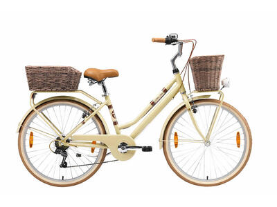 Bicicletta da città in alluminio 26". 7 velocità. retrò urbano