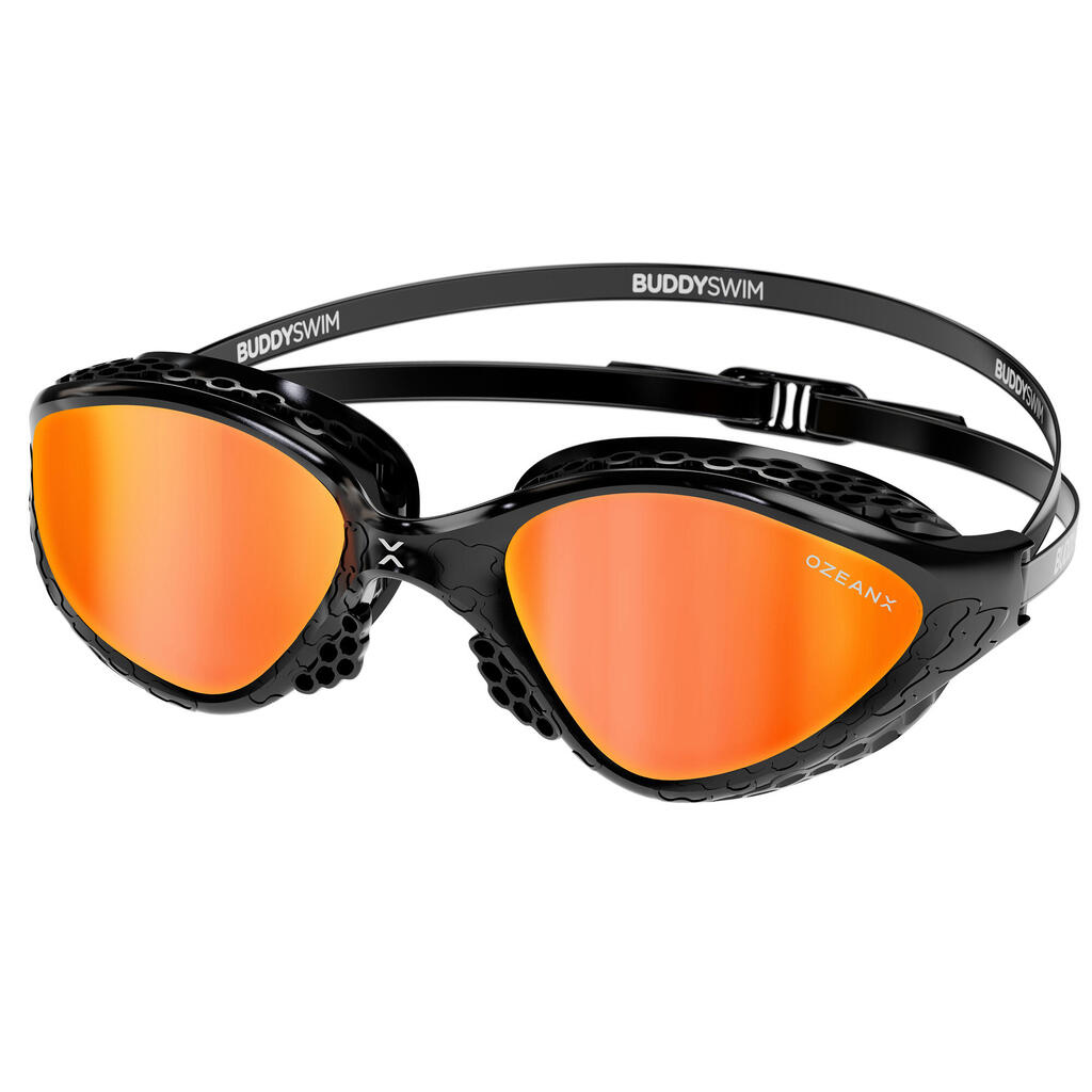 OzeanX Swimming Goggles for Open Water and Triathlon Black/Orange